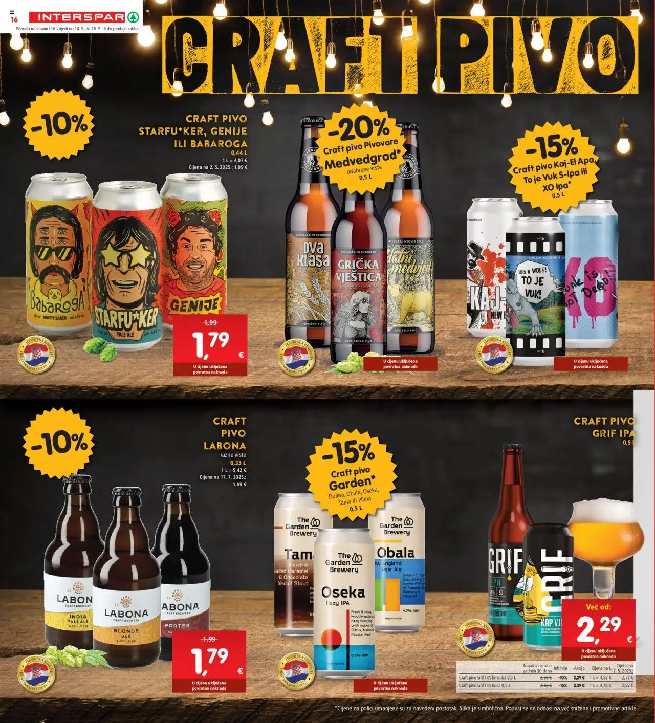 Interspar katalog | vrijedi od 10.09.2025 | Stranica: 16 | Proizvodi: Sipa, Pivo