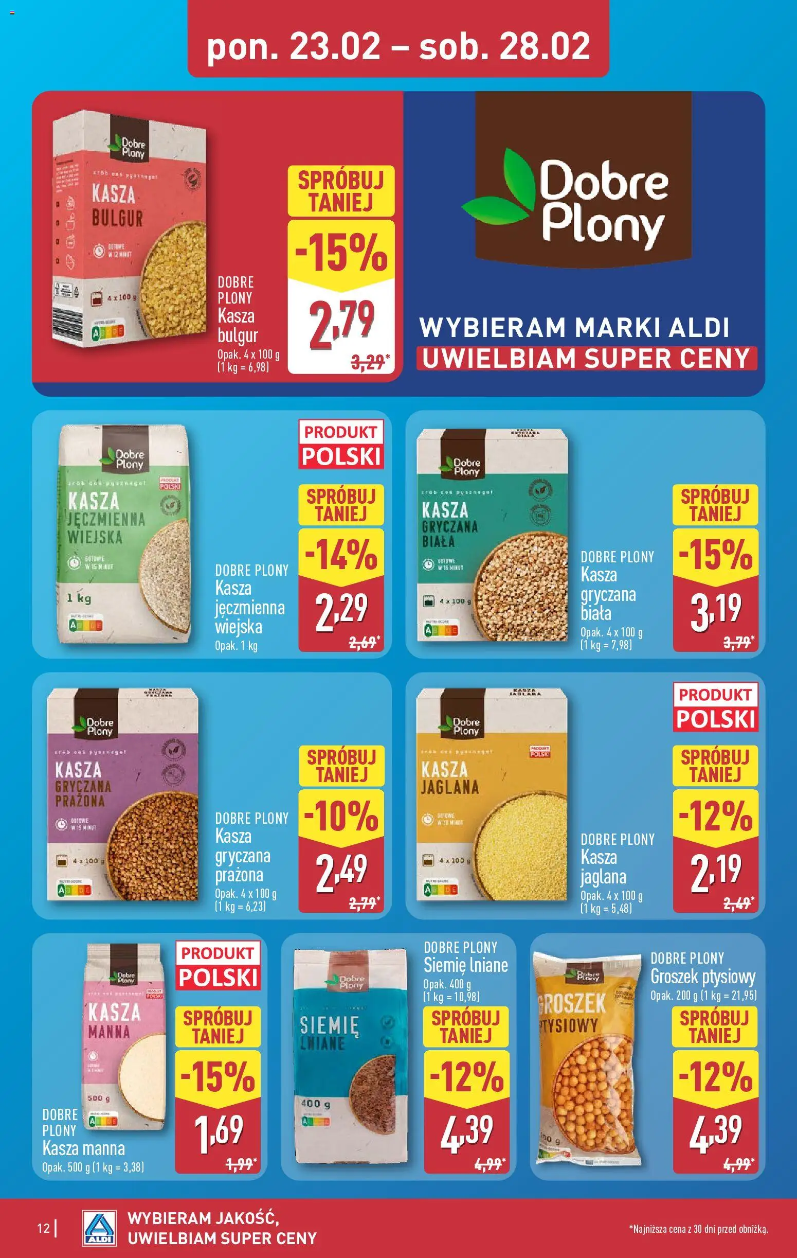 Aldi Polsko leták od 23.02.2026 | Strana: 12 | Produkty: Bulgur