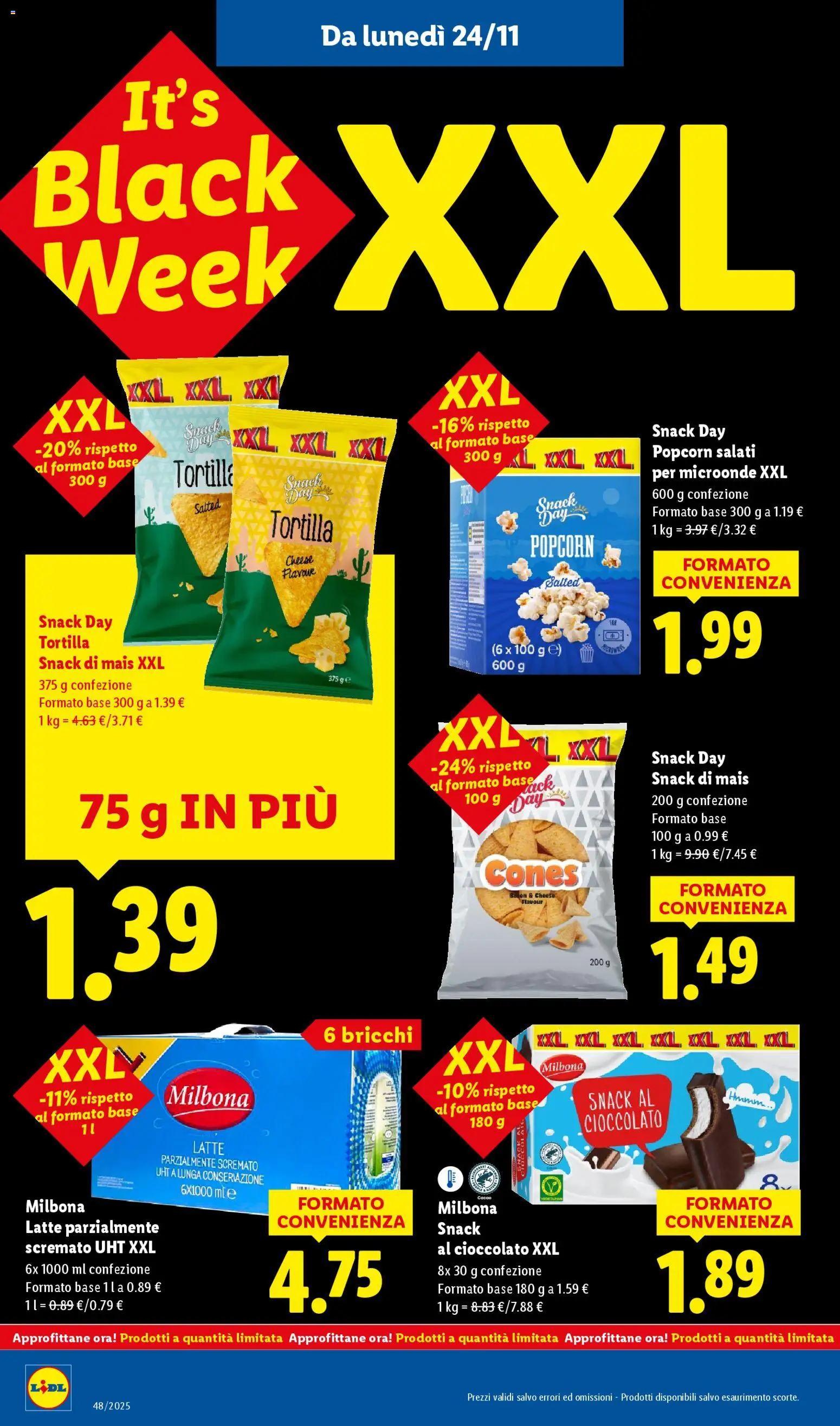 Volantino Lidl del 24.11.2025 | Pagina: 8 | Prodotti: Microonde, Cioccolato, Latte, Latte parzialmente scremato
