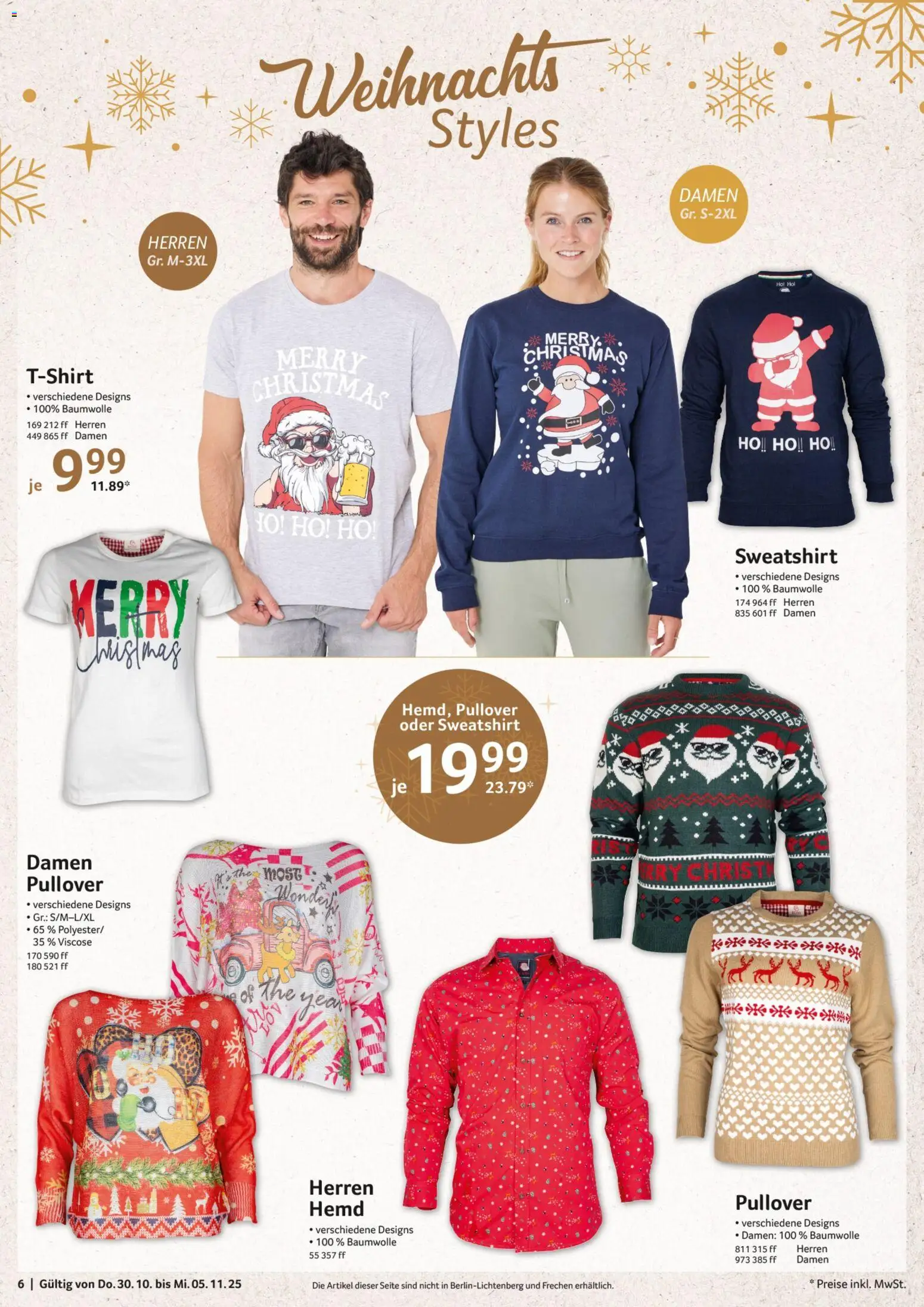 Selgros  Non Food – gültig ab 30.10.2025 | Seite: 6 | Produkte: Sweatshirt, Hemd, Pullover