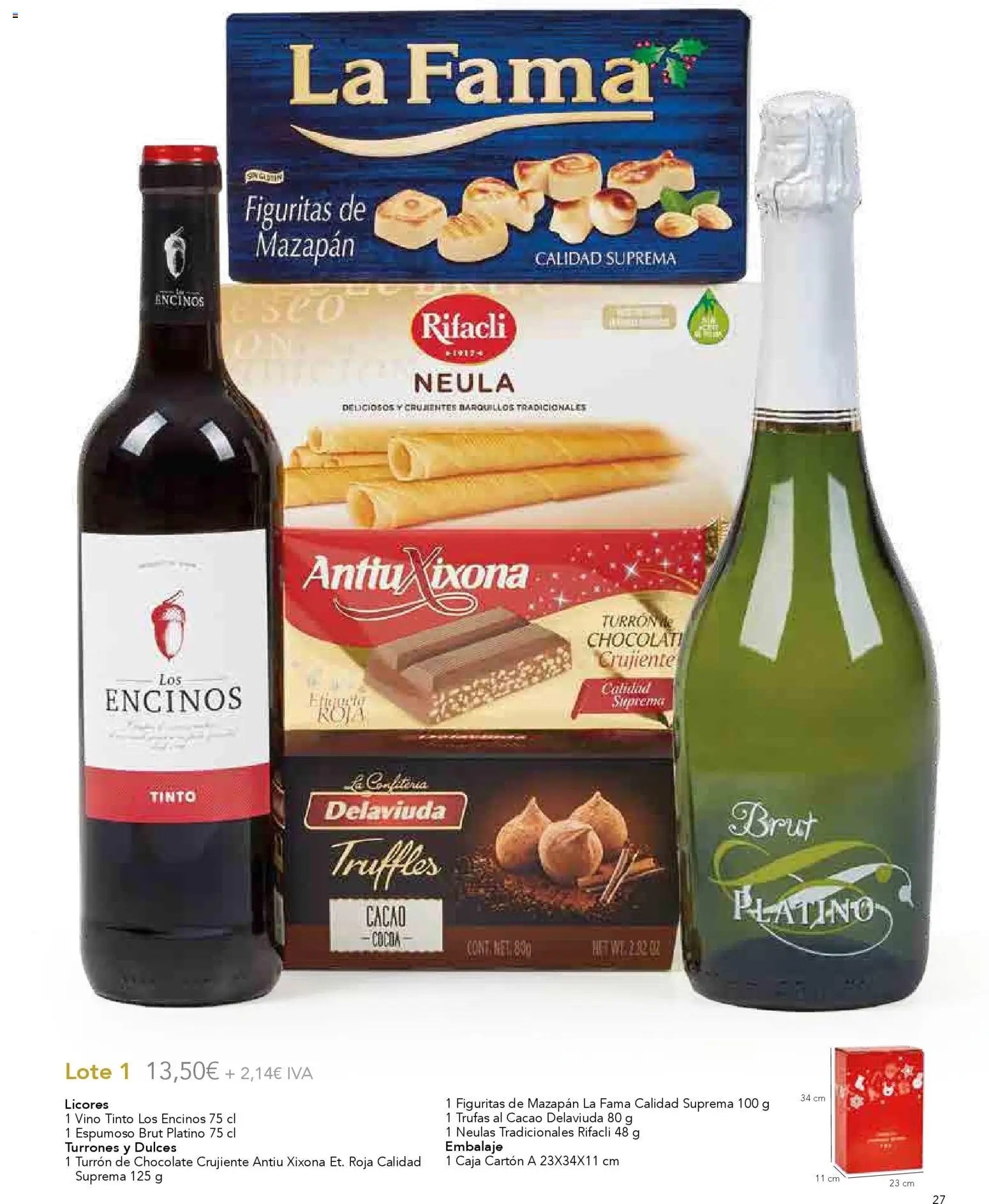 Lupa Supermercados Regalar en Navidad │ válido desde el 03.11.2025 | Página: 29 | Productos: Chocolate, Vino, Φρυγανιές σικάλεως, Caja