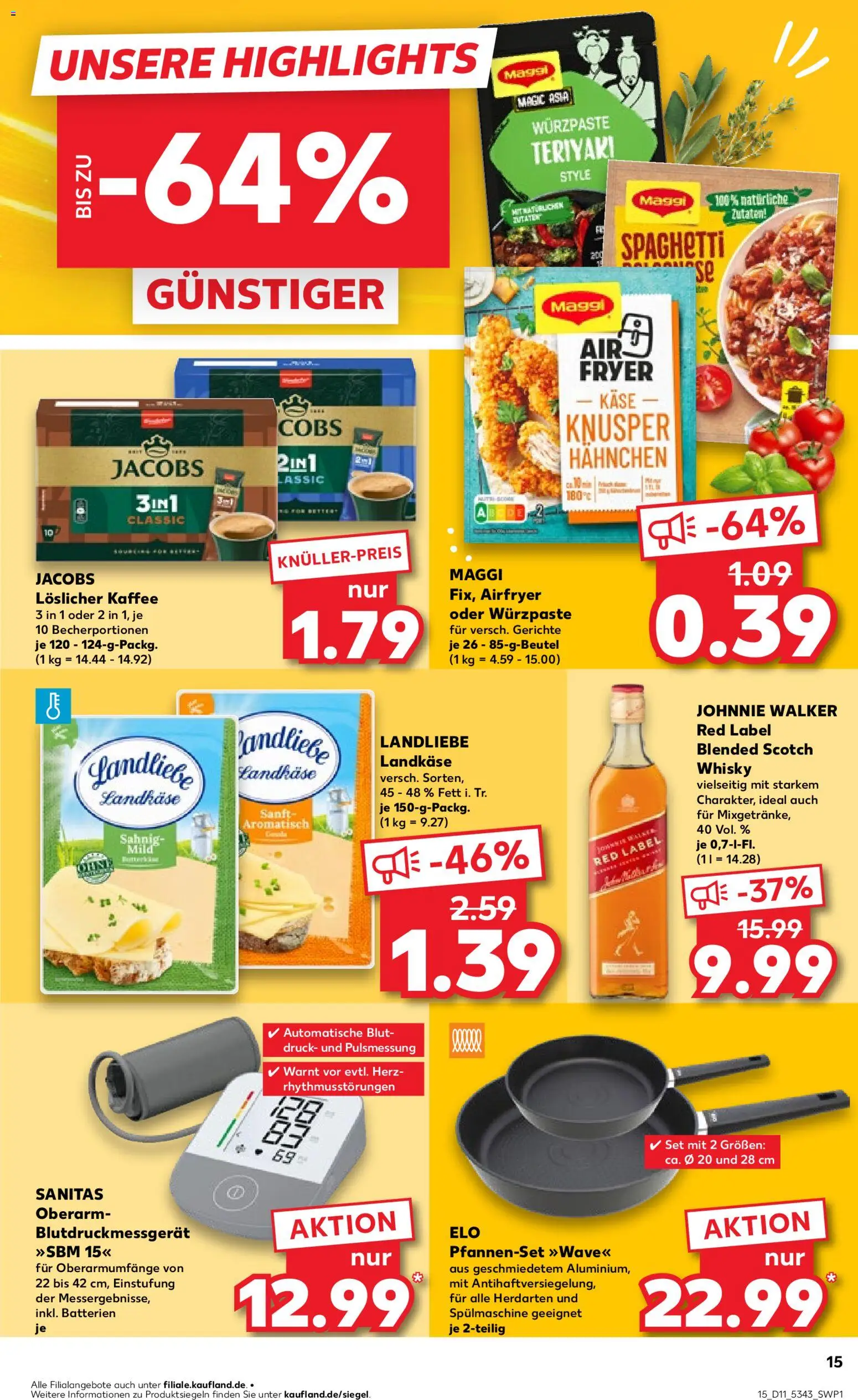 Kaufland Německo leták od 12.03.2026 | Strana: 15 | Produkty: Maggi, Whisky, Red Label, Kaše