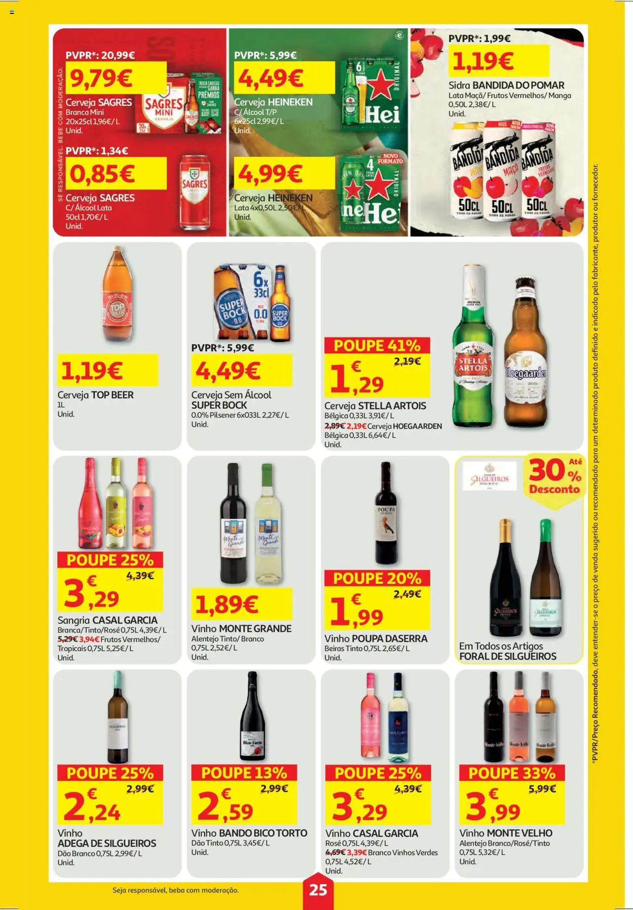 Auchan folheto │ válido de 11.09.2025 | Página: 25 | Produtos: Super bock, Vinho, Cerveja, Torta