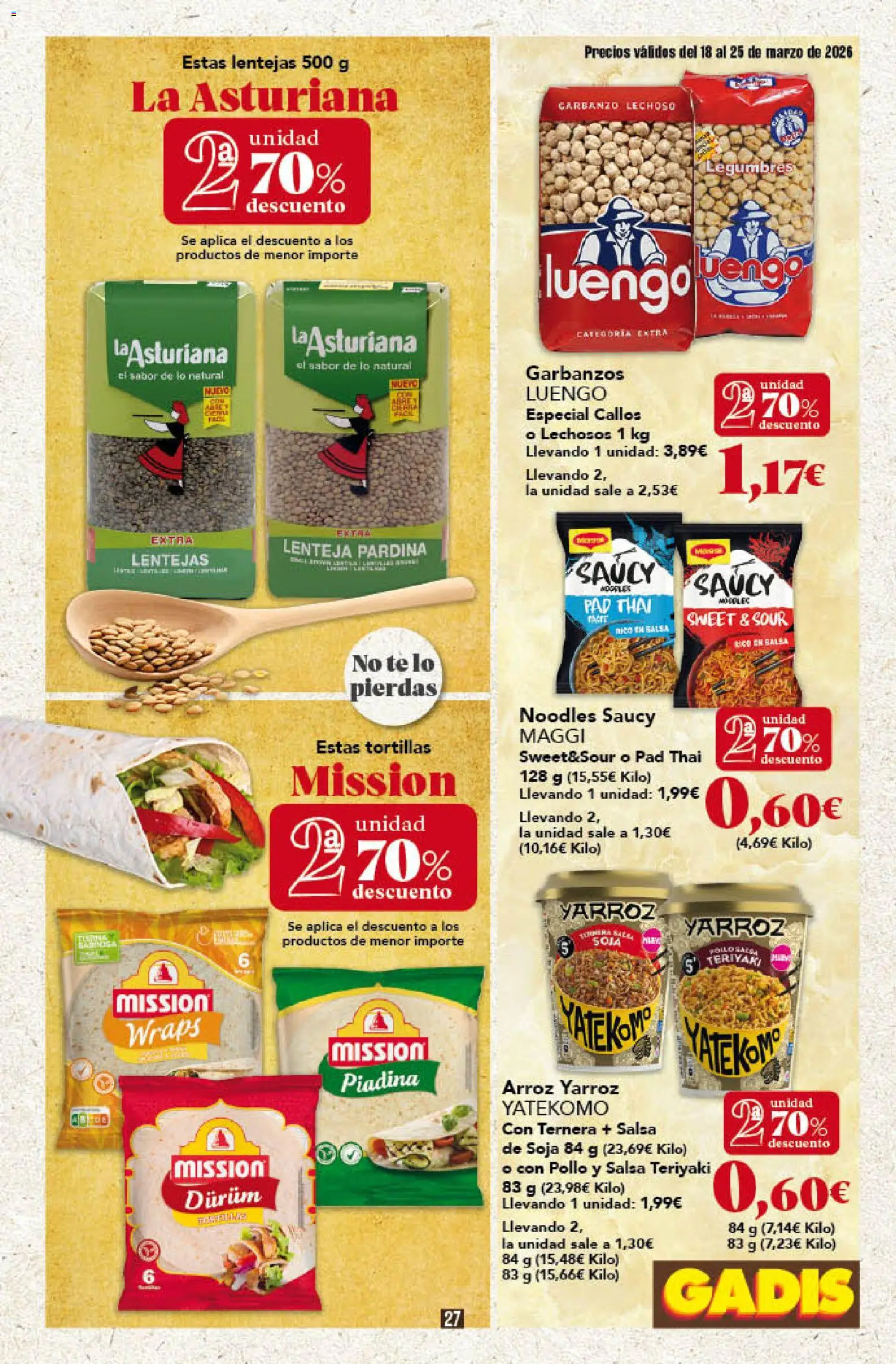 Gadis - folleto │ válido desde el 18.03.2026 | Página: 27 | Productos: Arroz, Té