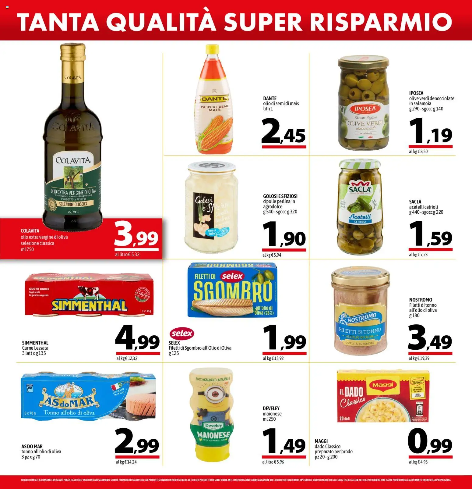 Volantino A&O del 13.11.2025 | Pagina: 8 | Prodotti: Cipolle, Olio, Tonno, Olio extra vergine