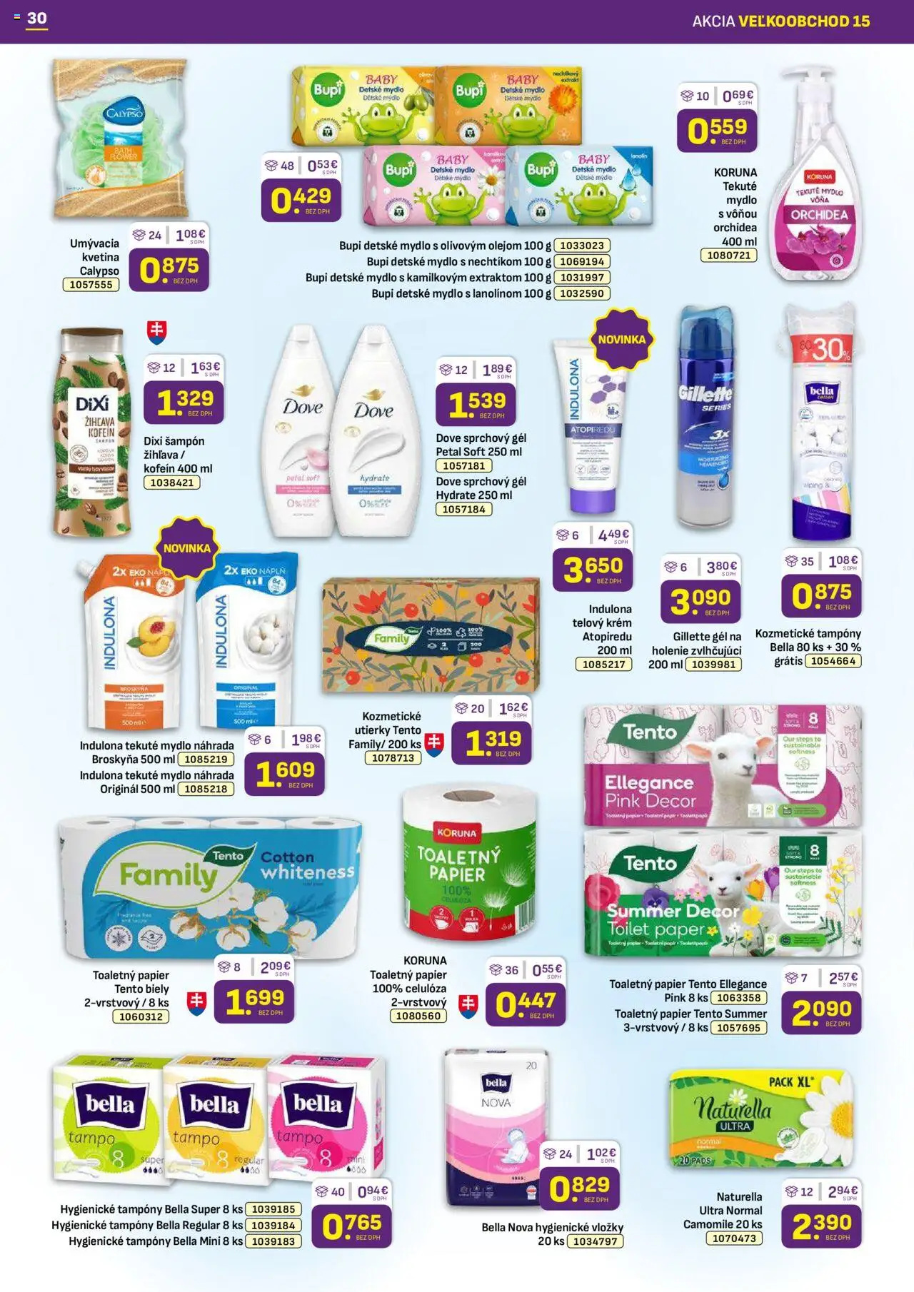 Libex leták │ platný od 28.07.2025 | Strana: 30 | Produkty: Šampón, Krém, Orchidea, Indulona