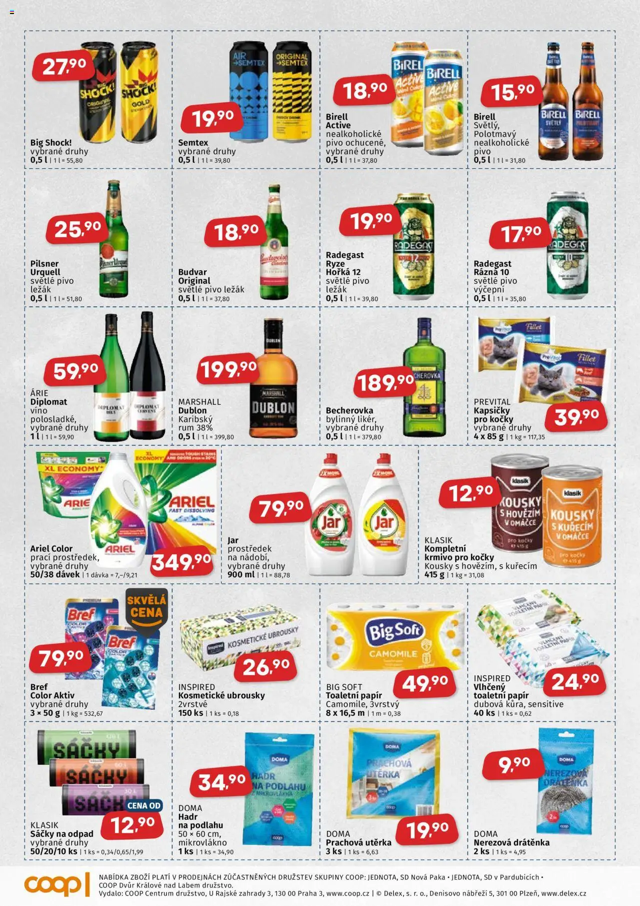 Coop leták - Východočeský region od 24.09.2025 | Strana: 4 | Produkty: Pivo, Pilsner, Semtex, Radegast