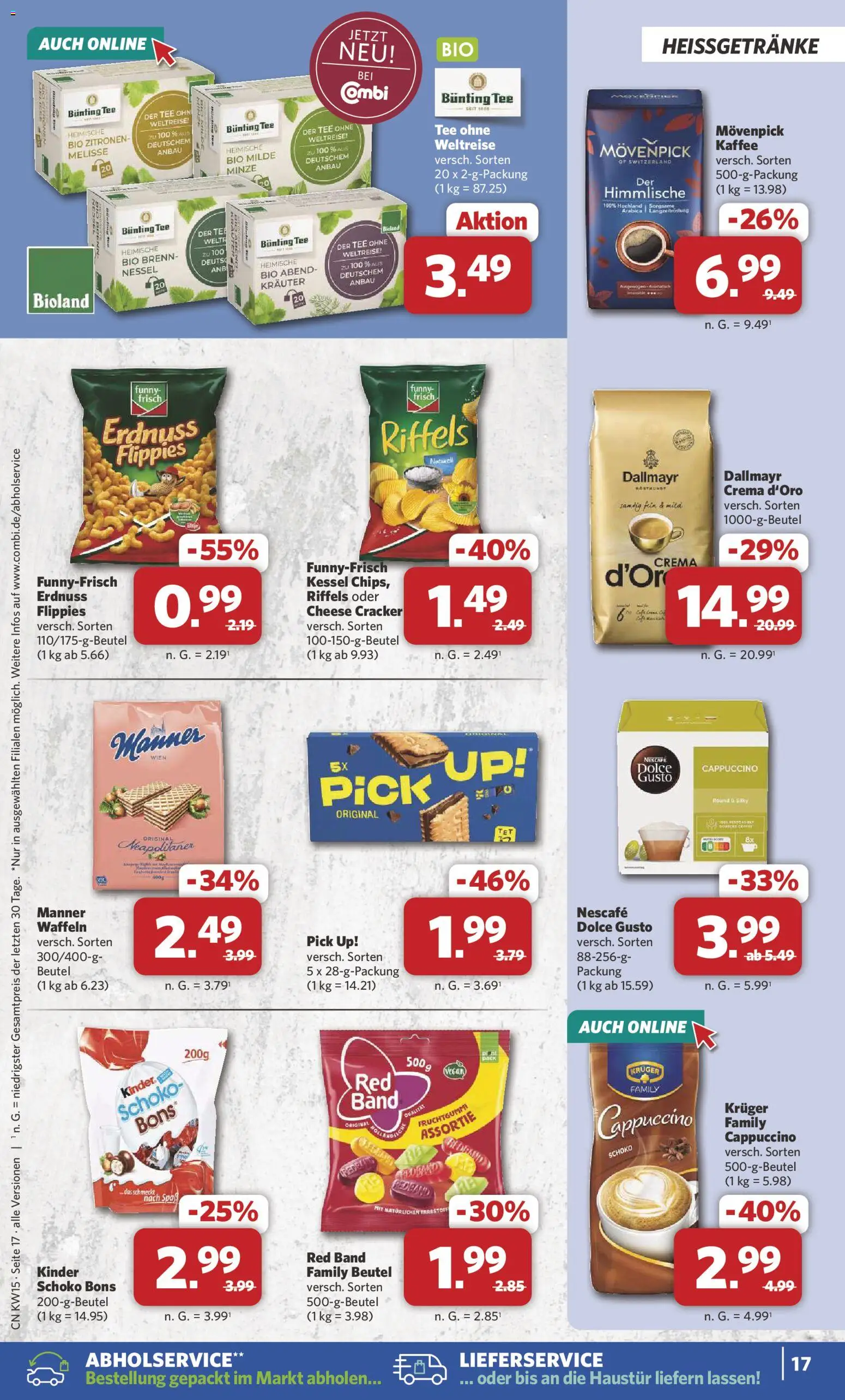 Combi Prospekt 	 – gültig ab 07.04.2026 | Seite: 17 | Produkte: Nescafe, Waffeln, Movenpick kaffee, Tee
