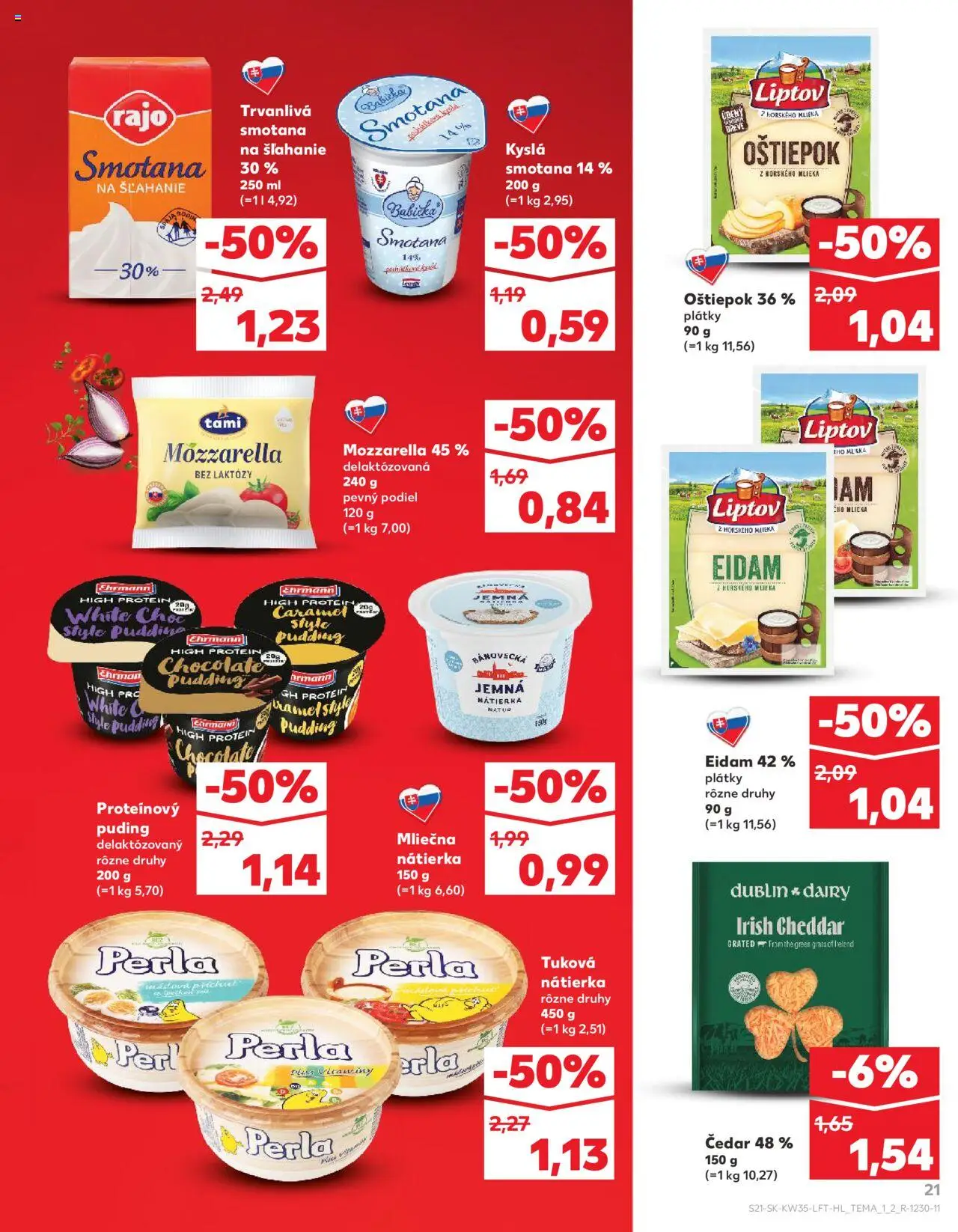 Kaufland Šamorín │ platný od 28.08.2025 | Strana: 21 | Produkty: Eidam, Proteínový puding, Protein, Puding