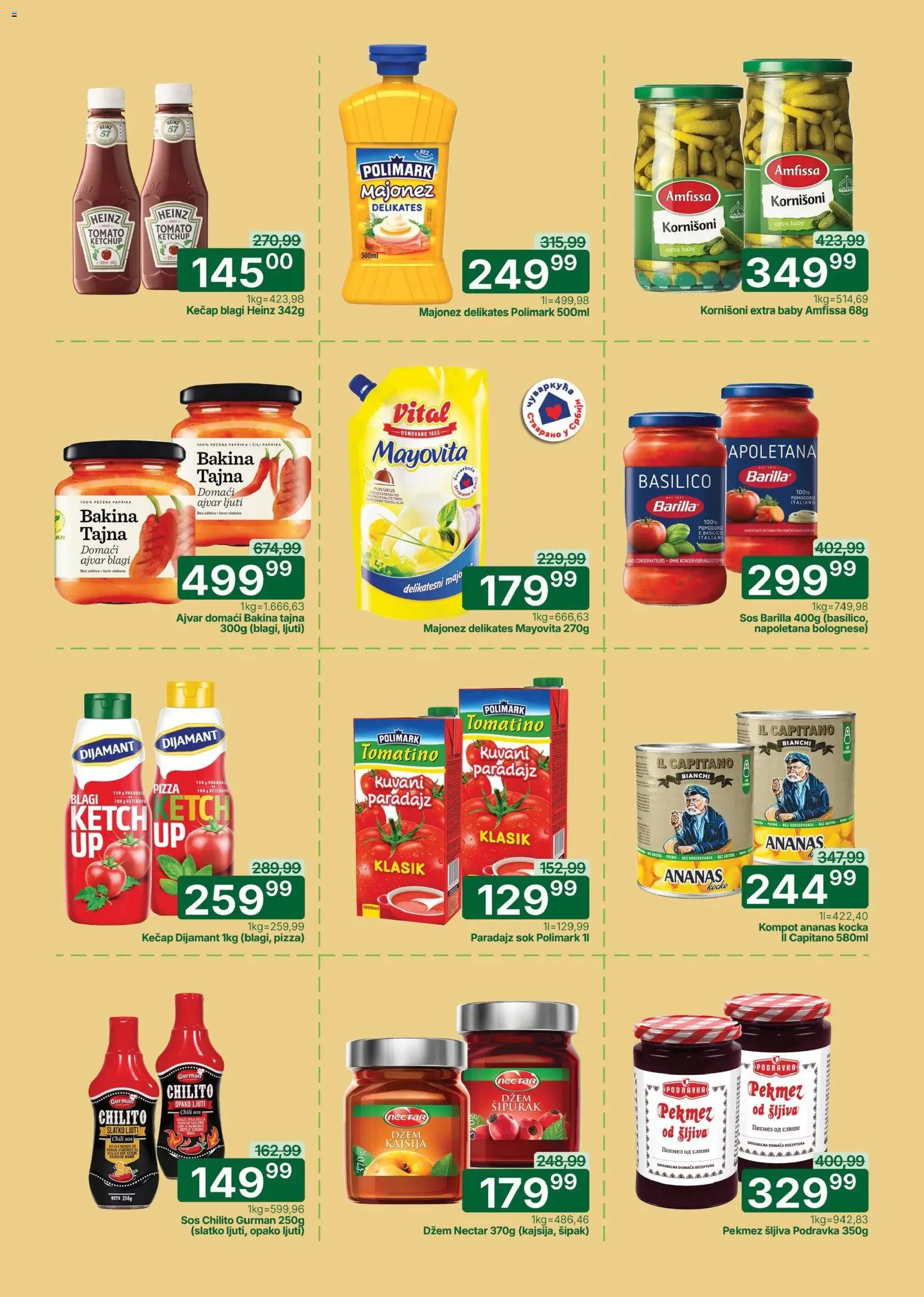 Univerexport katalog - važi od 13.04.2026 | Strana: 14 | Proizvode: Majonez, Kompot, Podravka, Paradajz