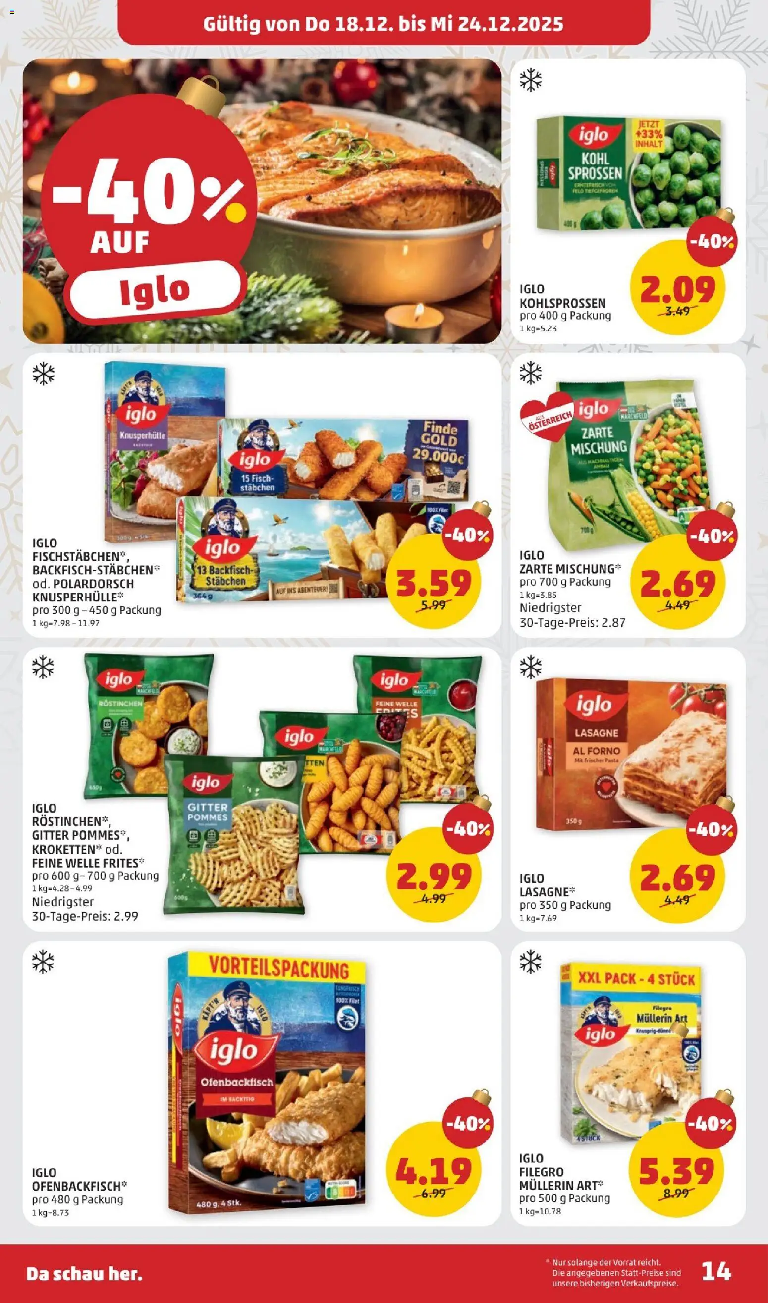 Penny Markt Flugblatt gültig ab 18.12.2025 | Seite: 14 | Produkte: Pasta, Fisch