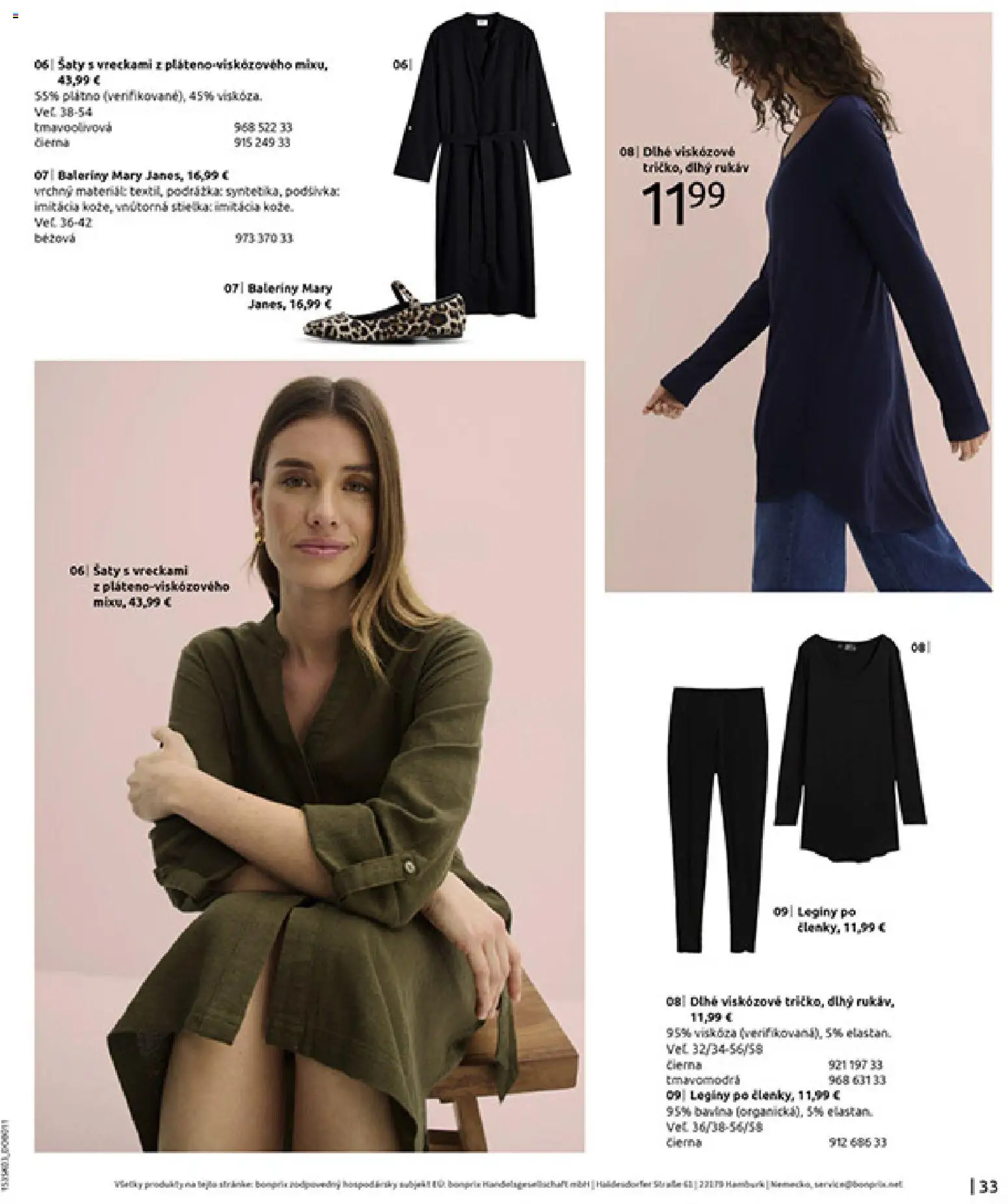 Nové Bonprix akcie – leták je platný od 10.03.2026 | Strana: 35 | Produkty: Šaty, Legíny