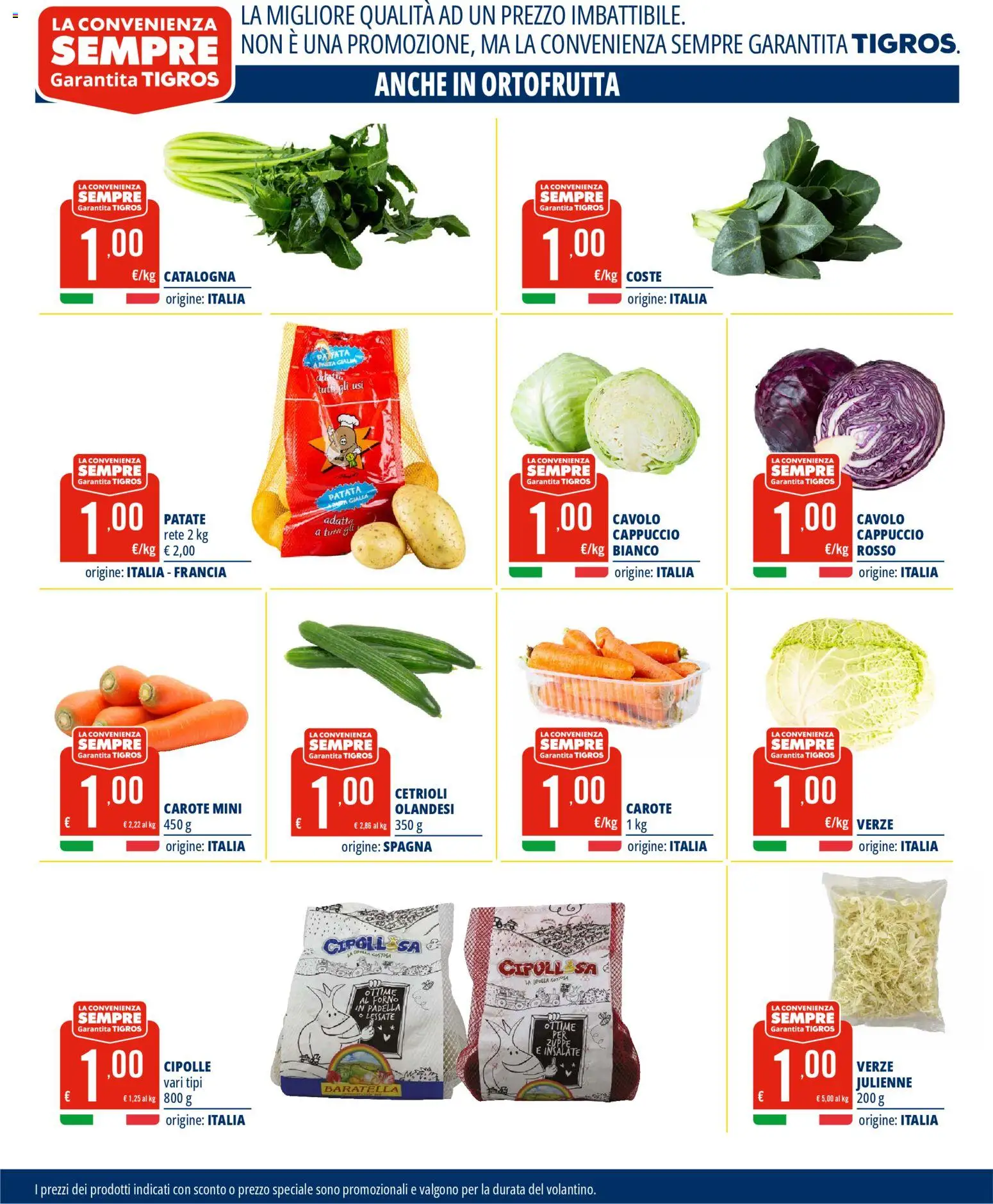 Volantino Tigros del 26.11.2025 | Pagina: 16 | Prodotti: Patate, Pasta, Cavolo, Cappuccio