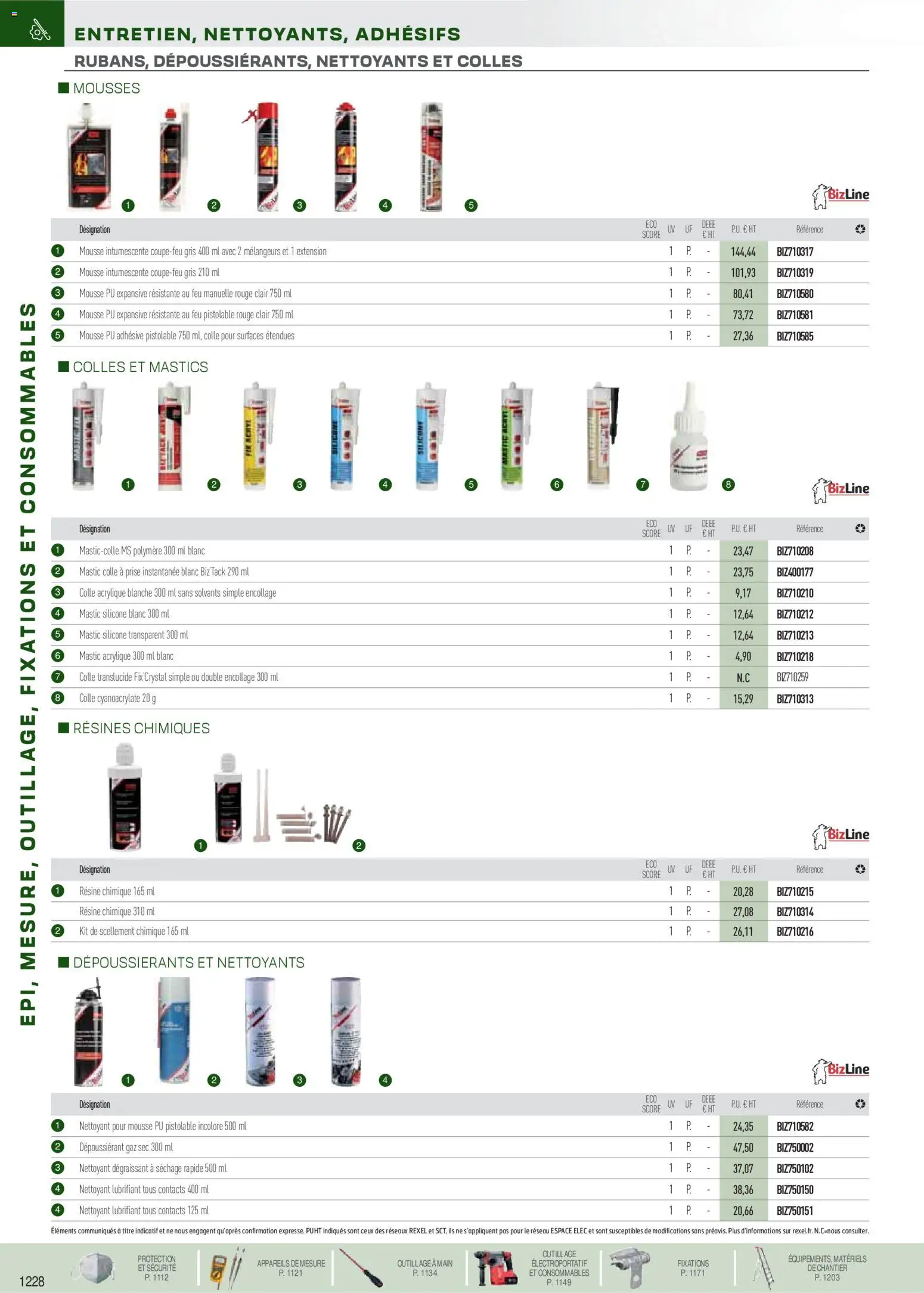 {H1} | Page: 119 | Produits: Mousse, Prise, Colle