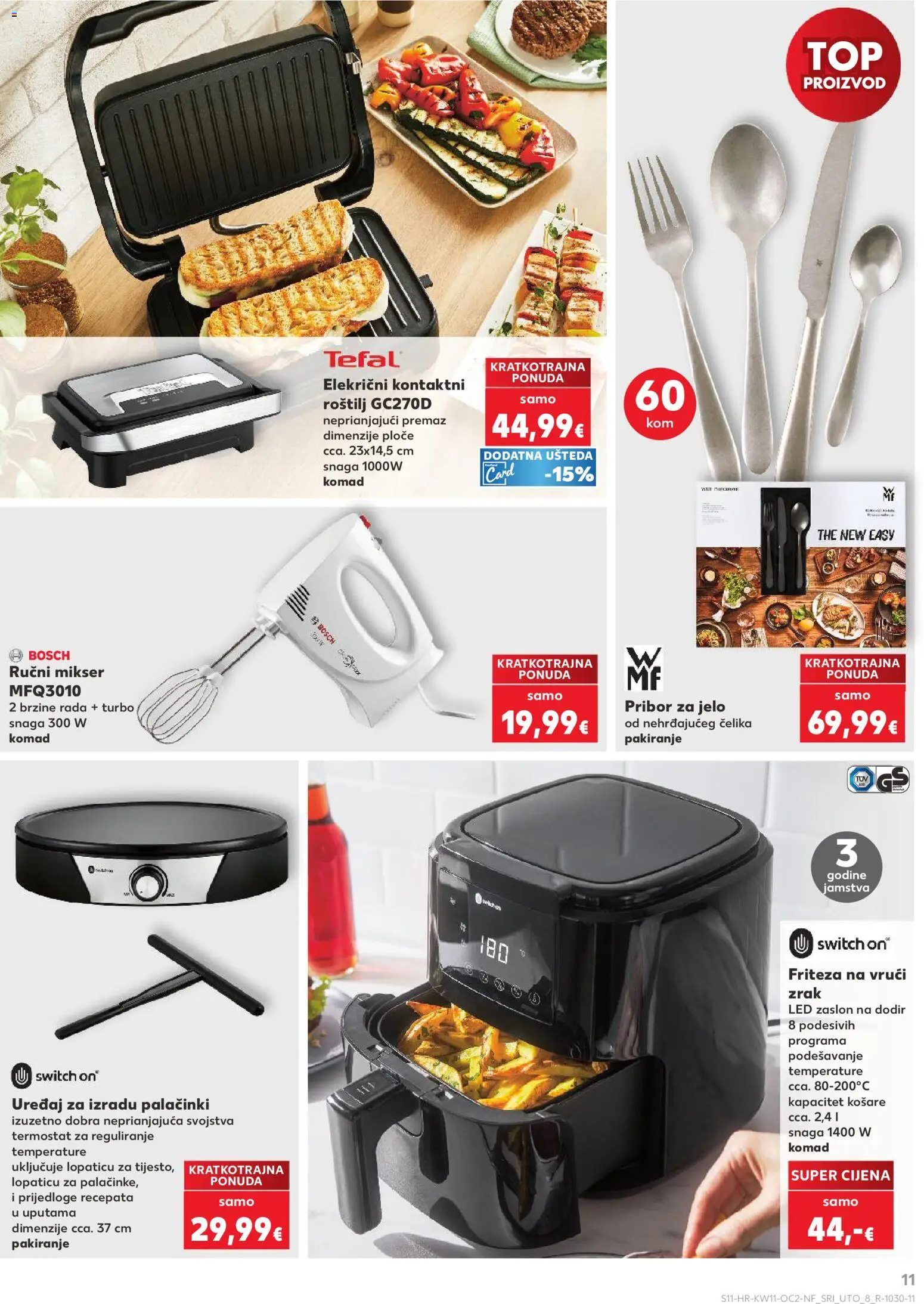 Kaufland katalog | vrijedi od 11.03.2026 | Stranica: 11 | Proizvodi: Friteza, Košare, Pribor za jelo, Friteza na vrući zrak