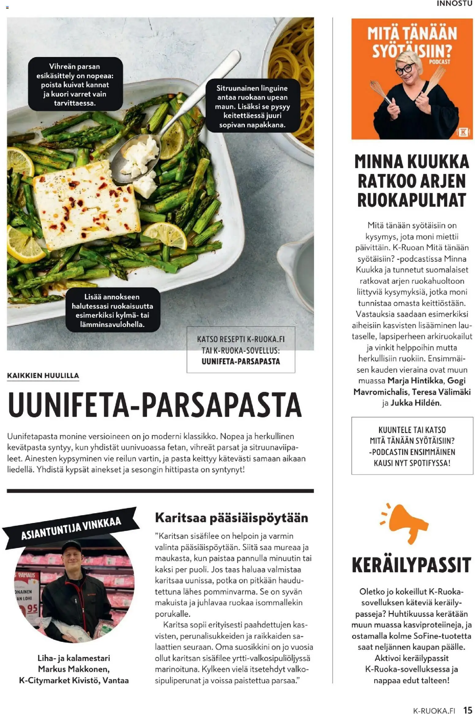 K-Citymarket - K-Ruoka – voimassa 25.03.2026 alkaen | Sivu: 15 | Tuotteet: Lohi, Pasta