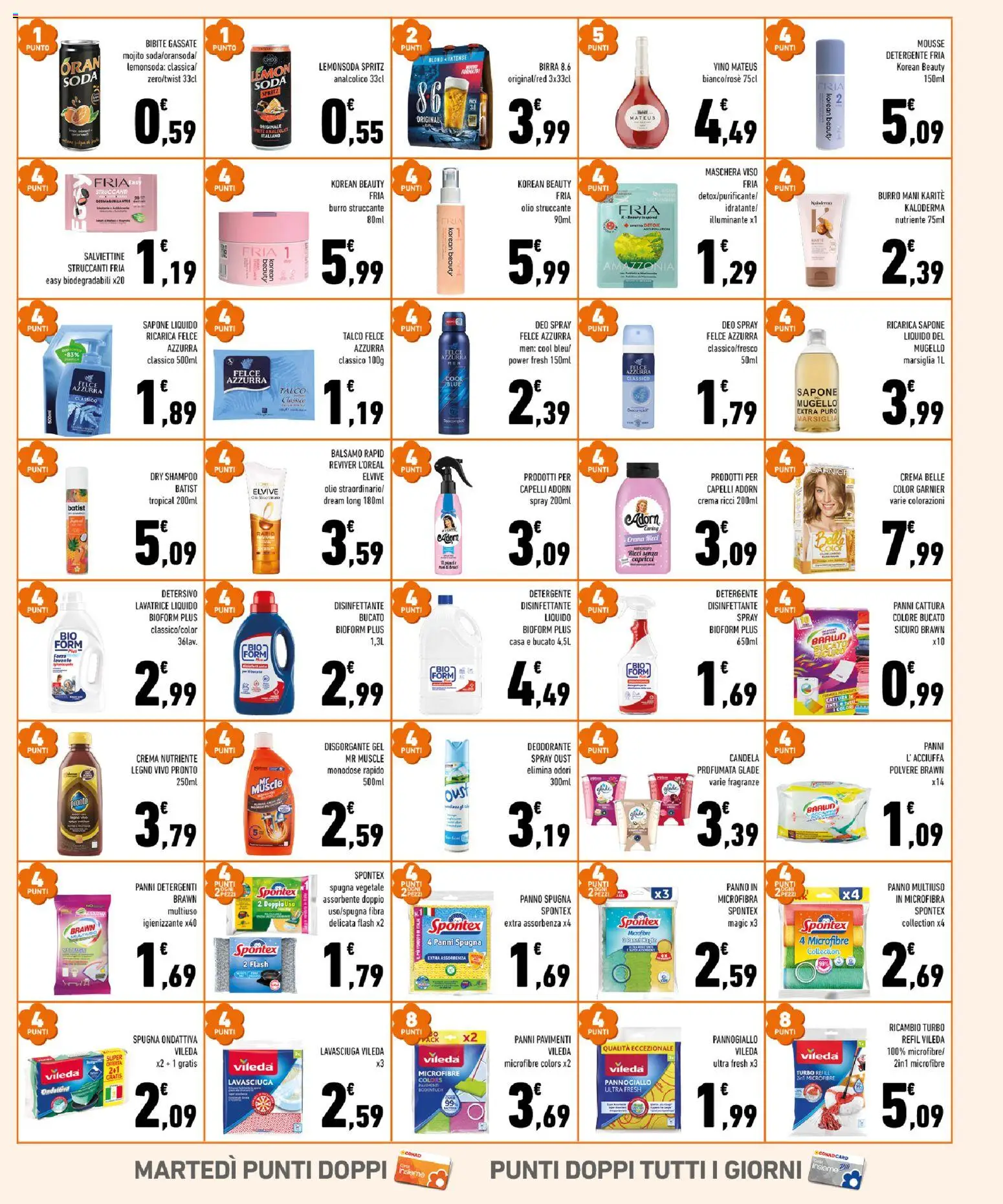 Volantino Conad del 12.11.2025 | Pagina: 7 | Prodotti: Struccante, Deodorante, Lavatrice, Candela