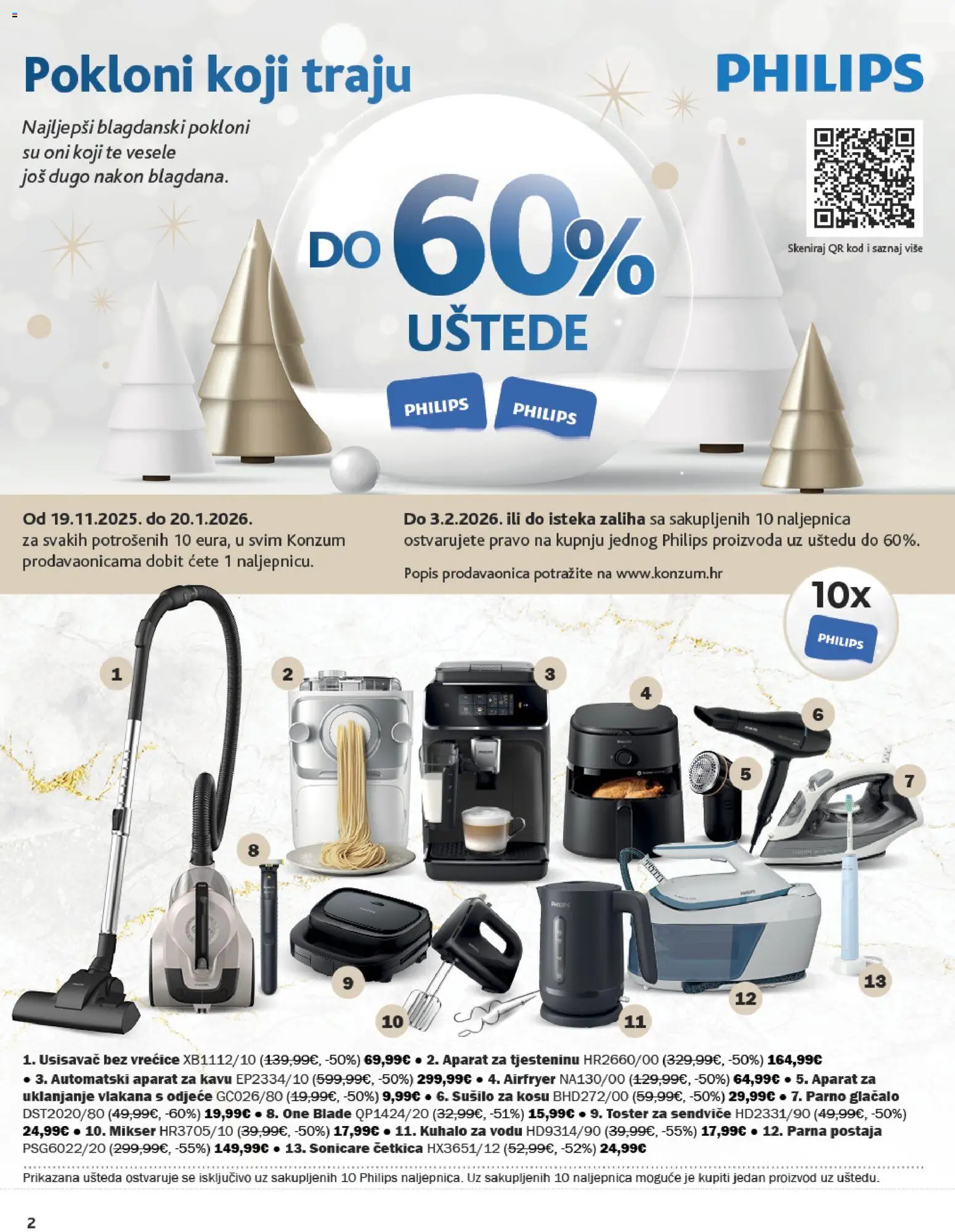 Konzum HR akciós ujság - amely érvényes a következő dátumtól: 10.12.2025 | Oldal: 2 | Termékek: Párna