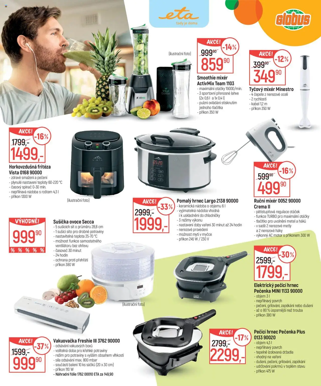 Globus leták - Hypermarket od 27.08.2025 | Strana: 3 | Produkty: Crema, Horkovzdušná fritéza, Pomalý hrnec, Sušička ovoce