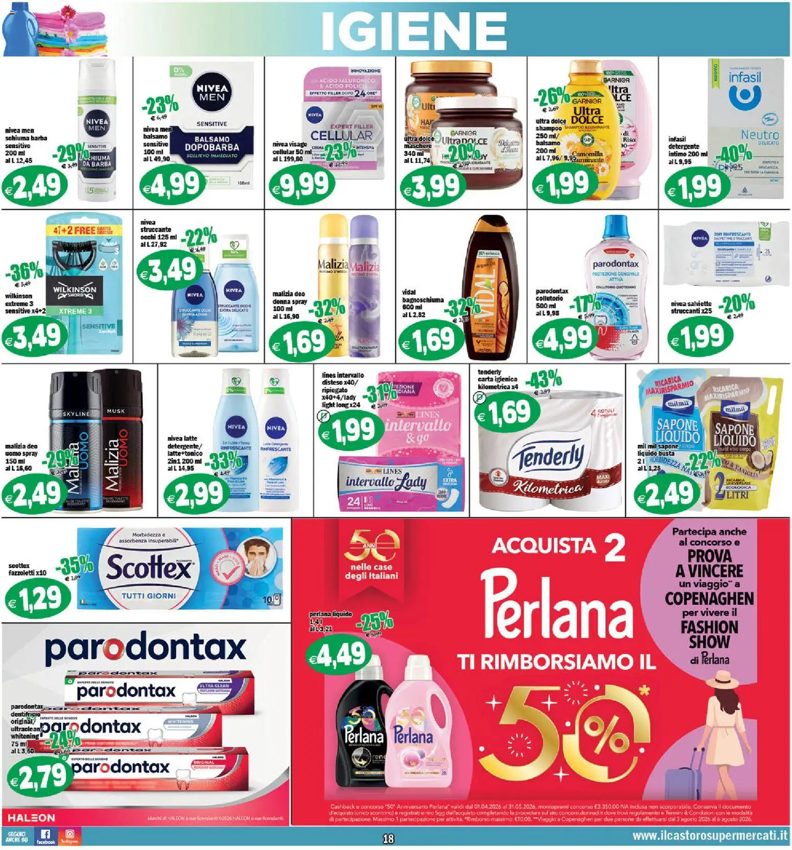 Volantino Il Castoro del 07.04.2026 | Pagina: 18 | Prodotti: Balsamo, Struccante, Fazzoletti, Latte