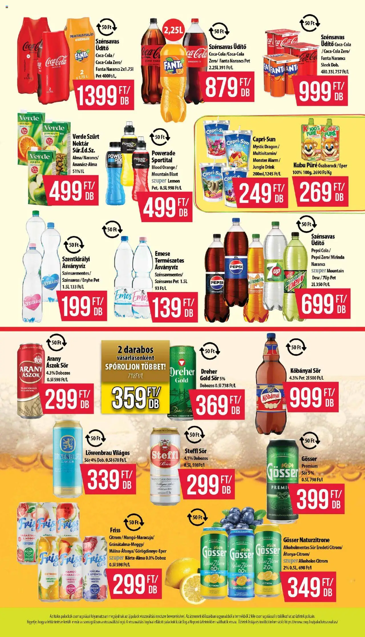 COOP akciós ujság - amely érvényes a következő dátumtól: 18.09.2025 | Oldal: 9 | Termékek: Cola, Sör, Narancs, Alkoholmentes sör