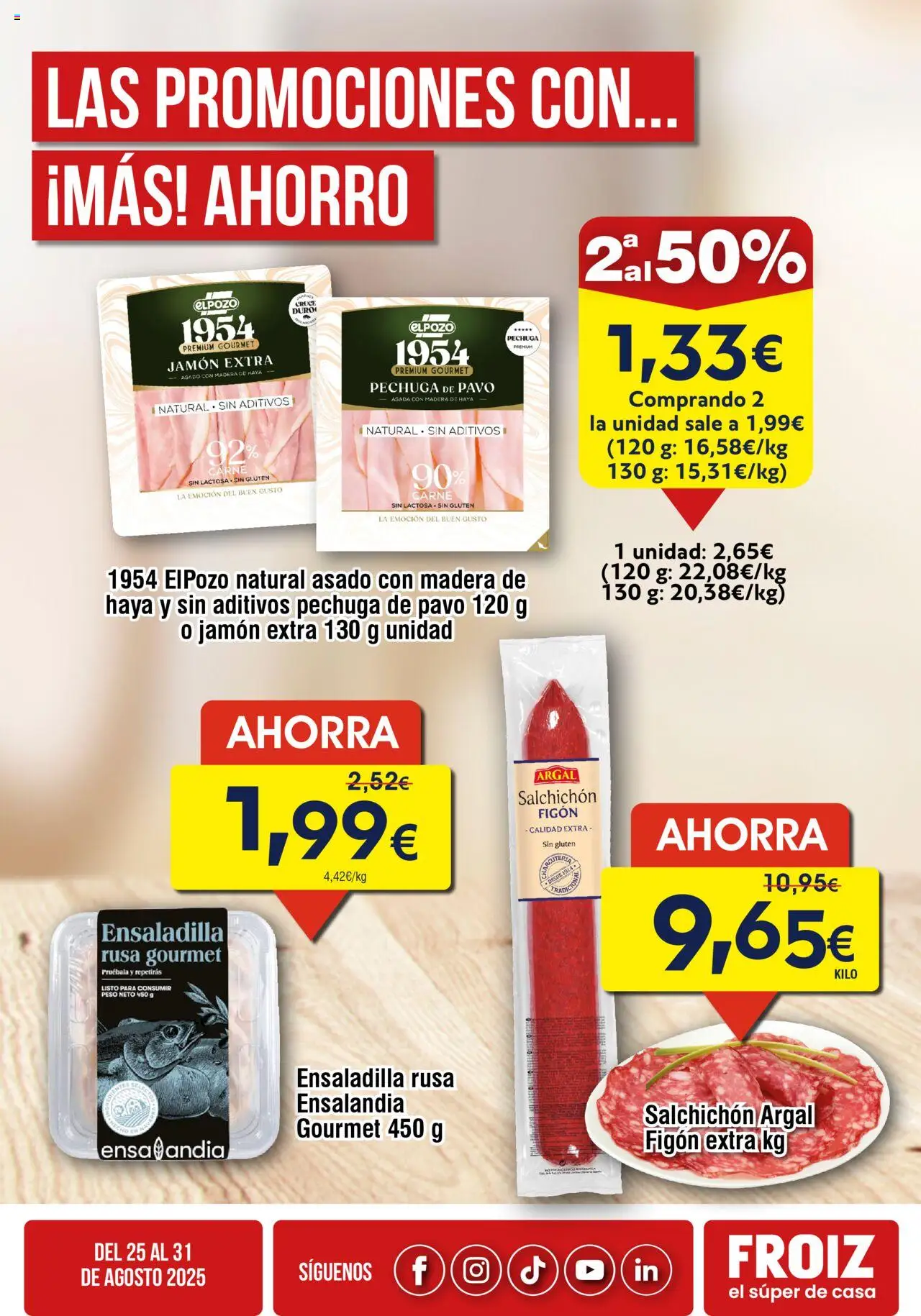 Froiz Oferta semanal │ válido desde el 25.08.2025 | Página: 3 | Productos: Ensaladilla, Jamón, Peso