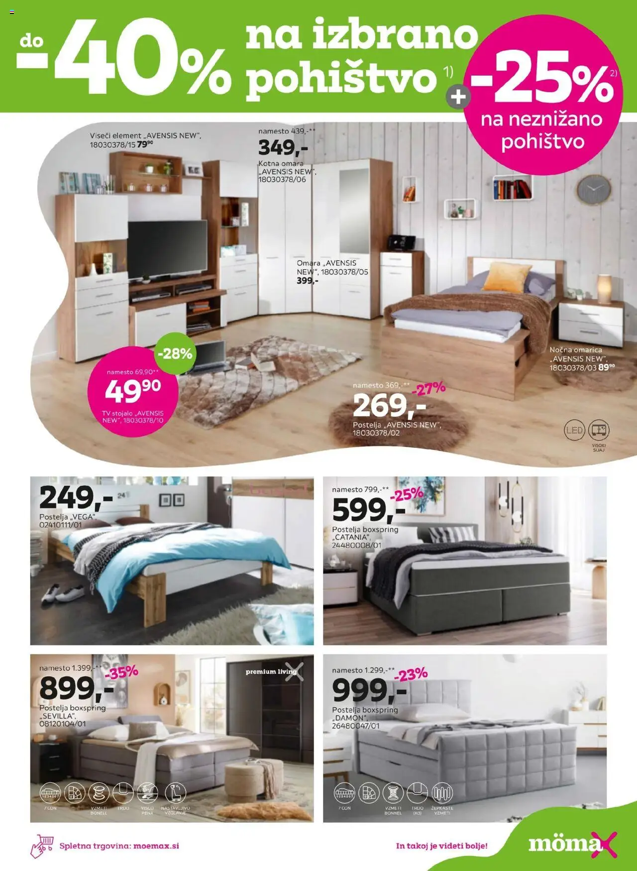 Mömax katalog │ velja od 04.08.2025 | Stran: 3 | Izdelki: Pohištvo, Postelja, Nocna omarica, Omarica