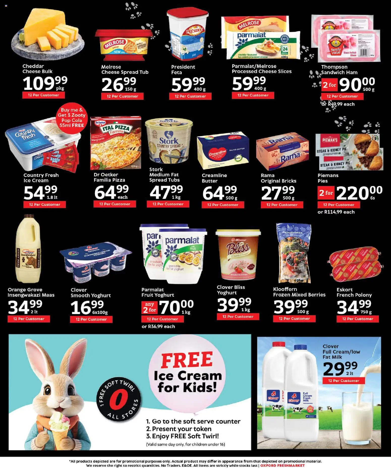 New Oxford Freshmarket catalogue – valid from 25.03.2026 | Page: 12 | Products: Butter, Cheese, Pizza, Fruit