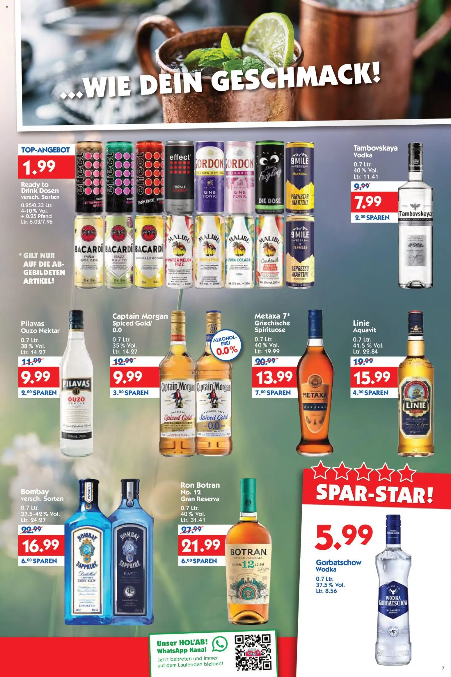 HOL’AB! Prospekt 	 – gültig ab 07.04.2026 | Seite: 7 | Produkte: Ouzo, Energy, Metaxa, Wodka gorbatschow