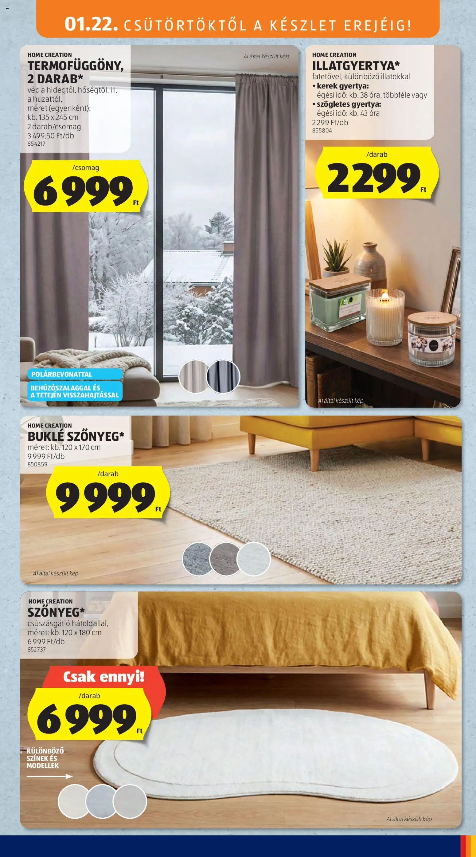 Aldi akciós ujság - amely érvényes a következő dátumtól: 22.01.2026 | Oldal: 23 | Termékek: Gyertya, Óra