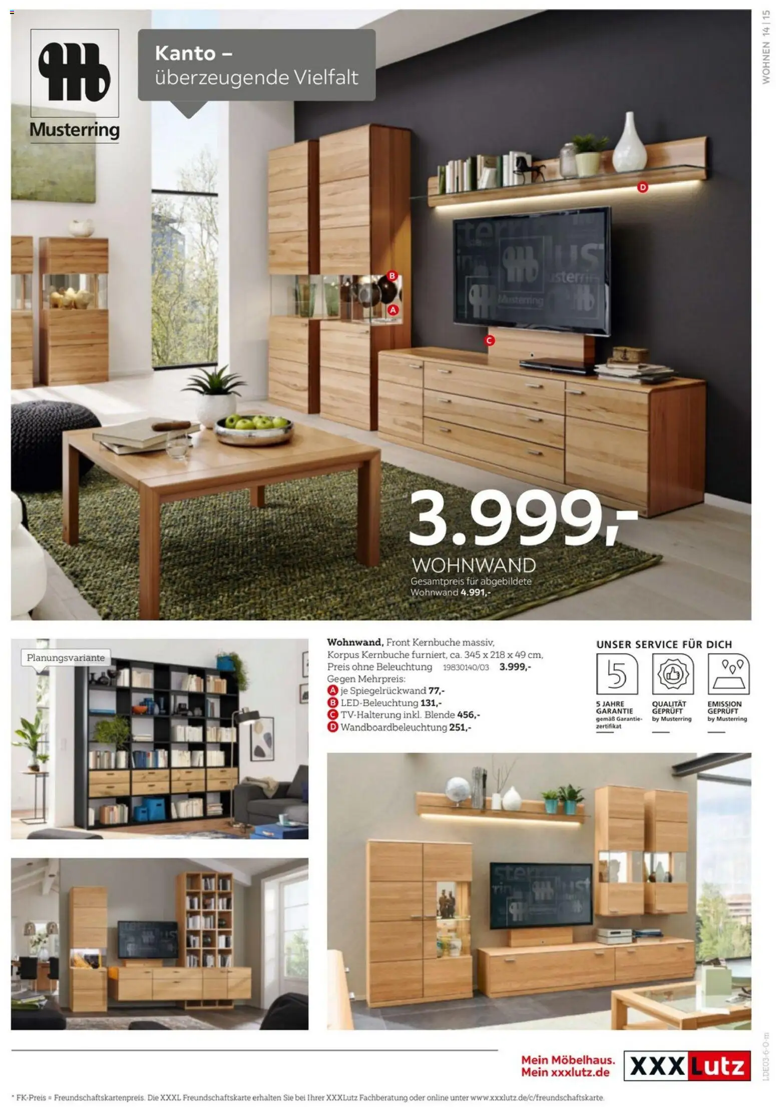 XXXL Lutz Musterring Spezial – gültig ab 15.03.2025 | Seite: 15 | Produkte: Wohnwand