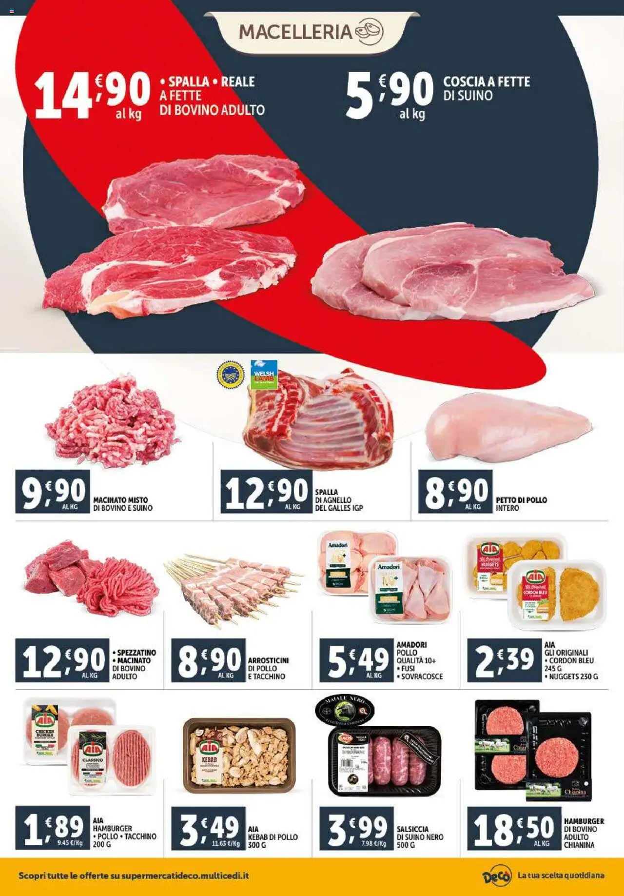 Volantino Decò del 23.09.2025 | Pagina: 4 | Prodotti: Bovino, Petto di Pollo, Suino, Hamburger