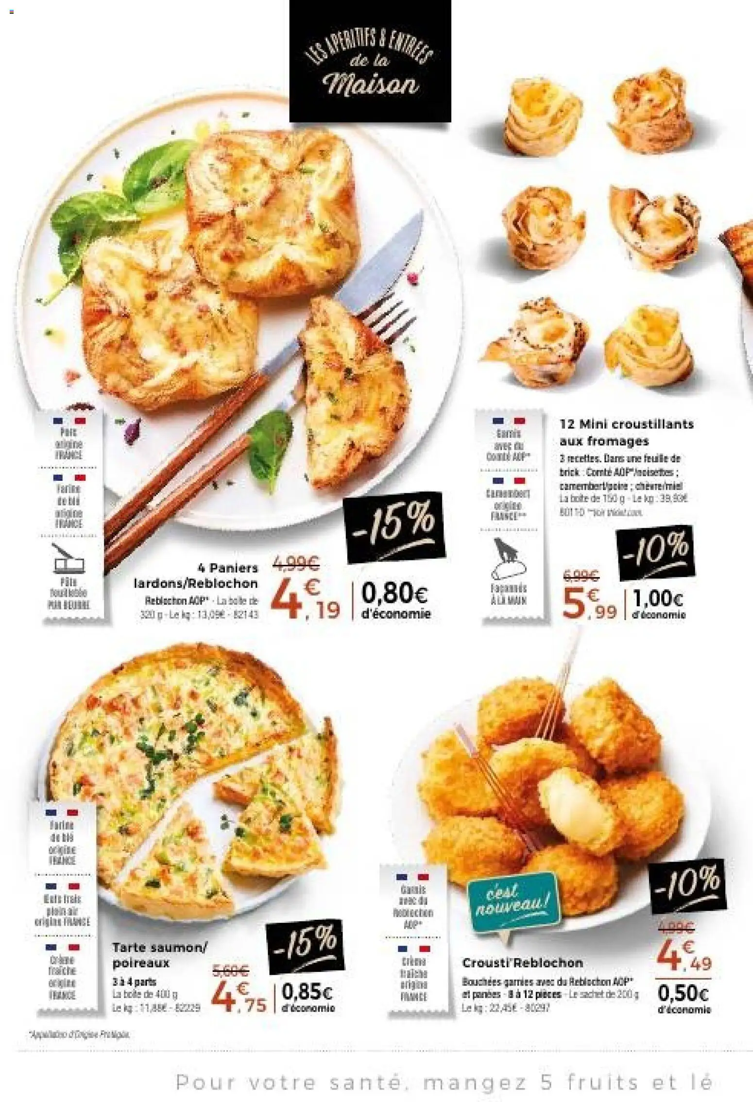 {H1} | Page: 8 | Produits: Reblochon, Poireaux, Feuille de brick