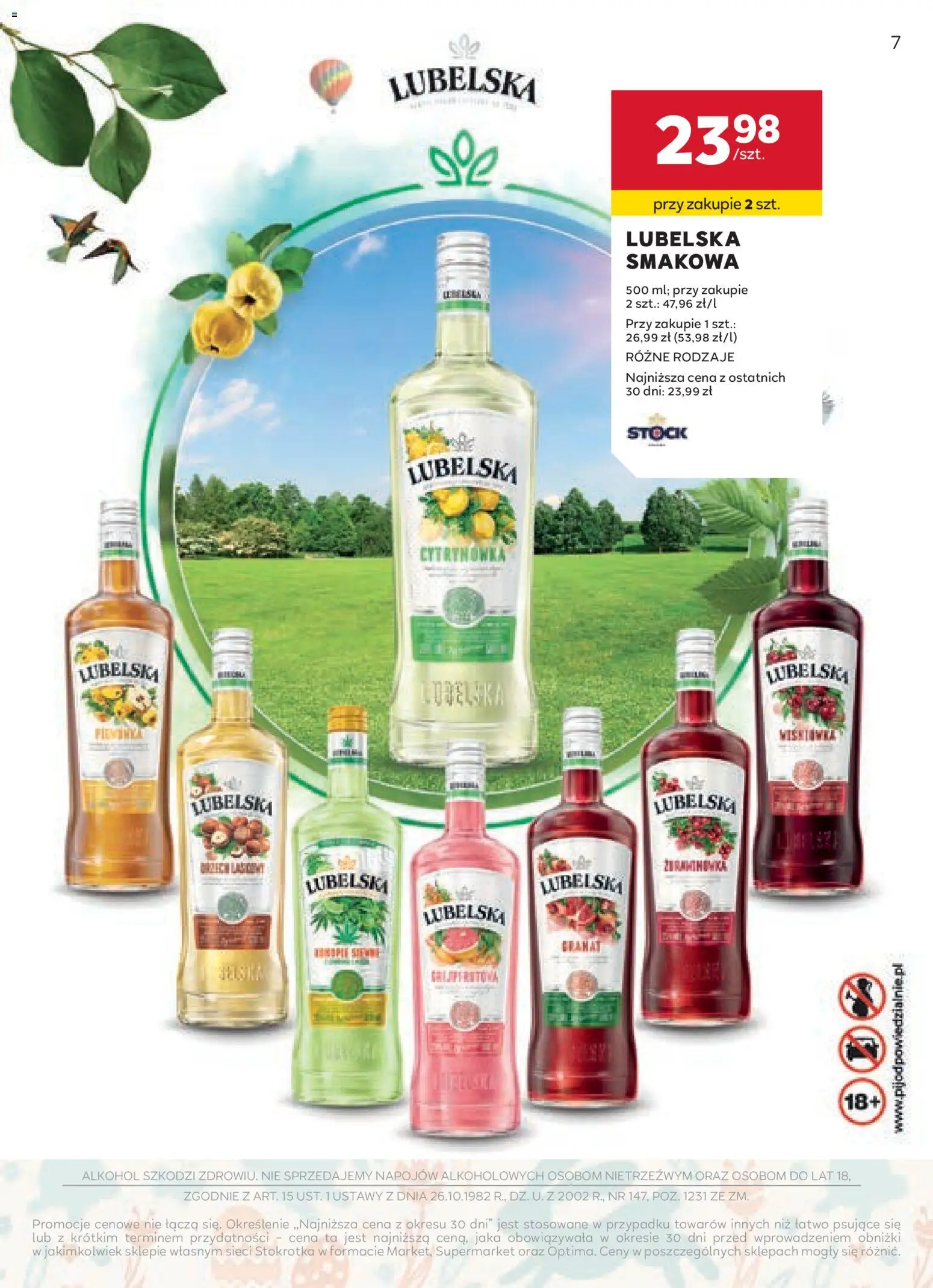 Stokrotka gazetka - Oferta alkoholowa od 19.03.2026 | Strona: 7 | Produkty: Stokrotka, Alkohol