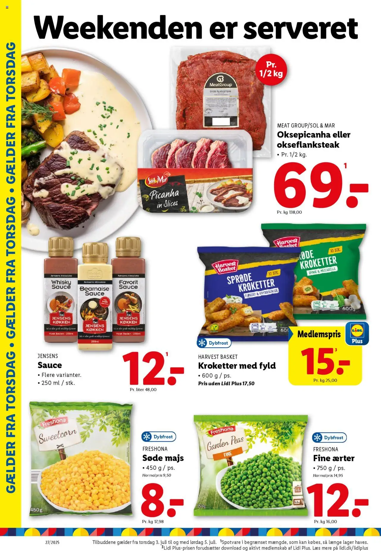 Lidl Tilbudsavis gyldig fra 03.07.2025 | Side: 2 | Produkter: Whisky, Flødeost, Ærter, Spinat