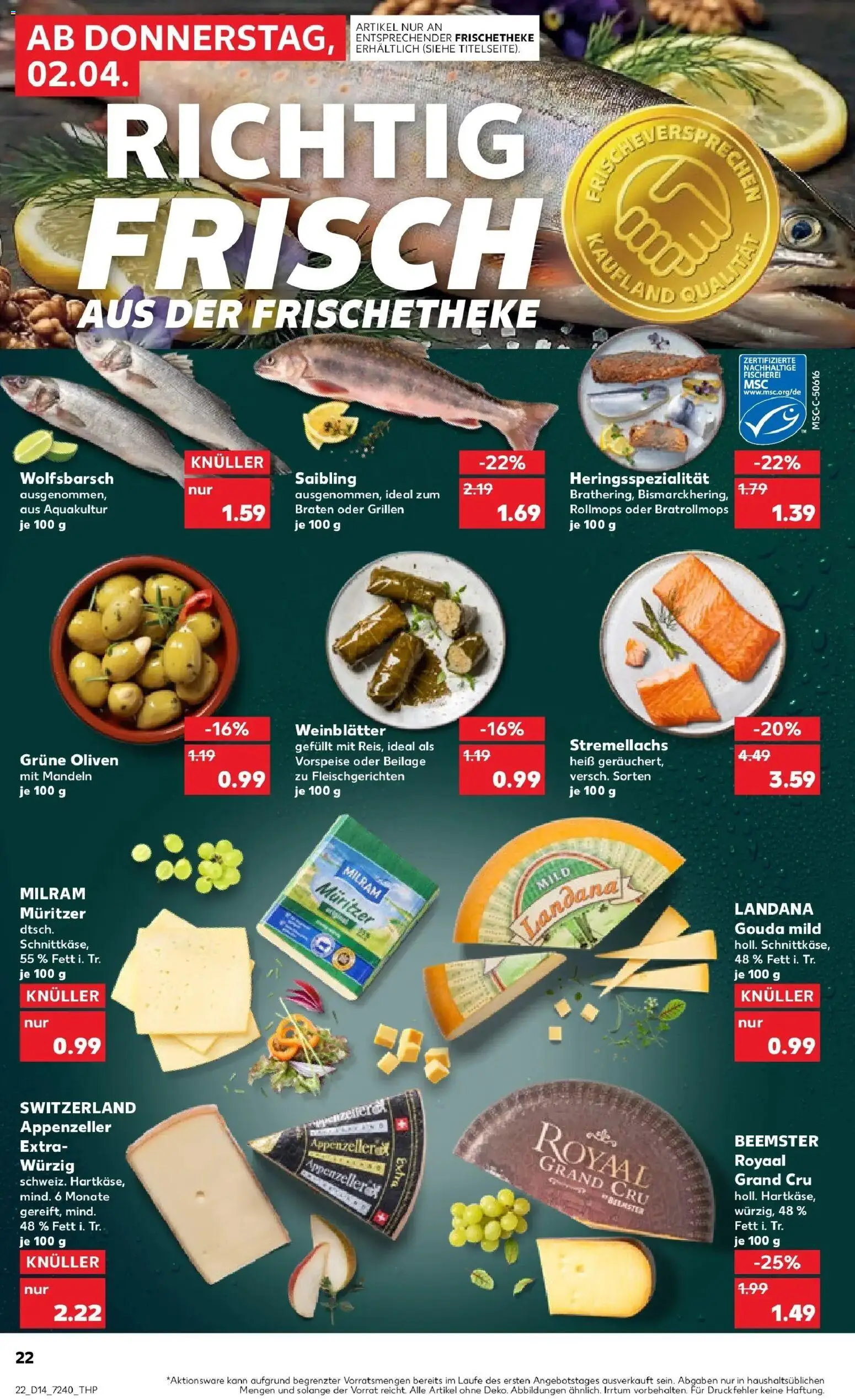 Kaufland Prospekt Siegen	 – gültig ab 30.03.2026 | Seite: 36 | Produkte: Gouda, Mandeln, Milram