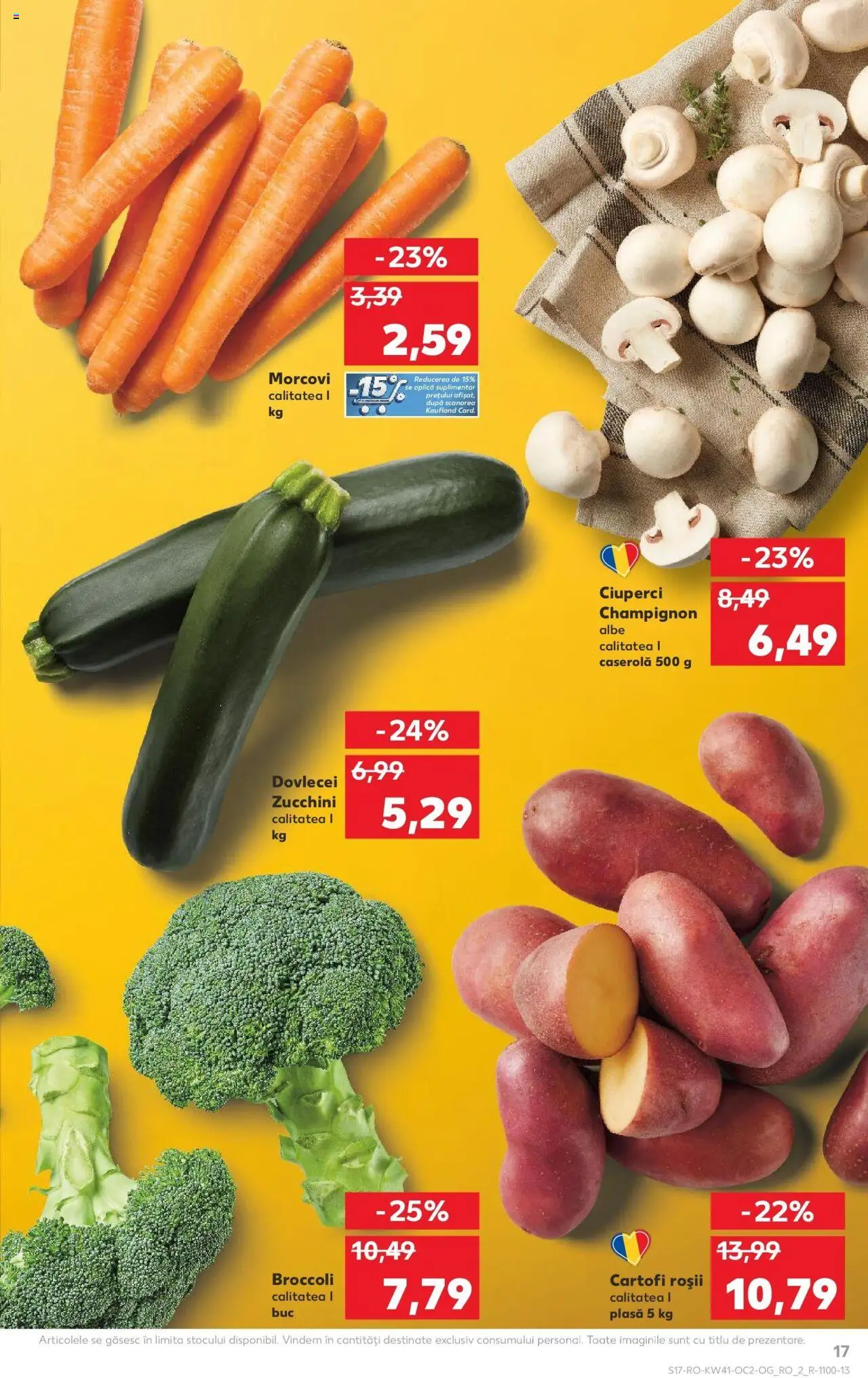 Noul catalog Kaufland – valabil de la 08.10.2025 | Pagină: 17 | Produse: Ciuperci, Roșii, Morcovi, Cartofi