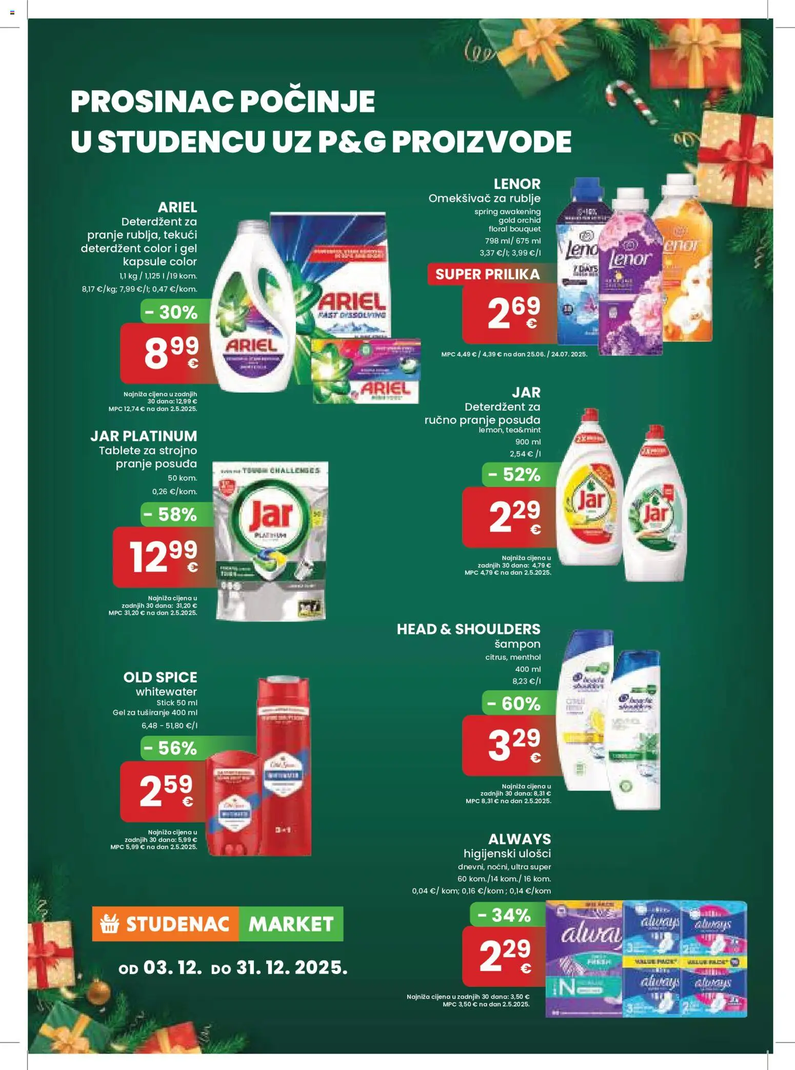 Studenac katalog | vrijedi od 26.12.2025 | Stranica: 38 | Proizvodi: Gel za tuširanje, Omekšivač, Jar, Lenor