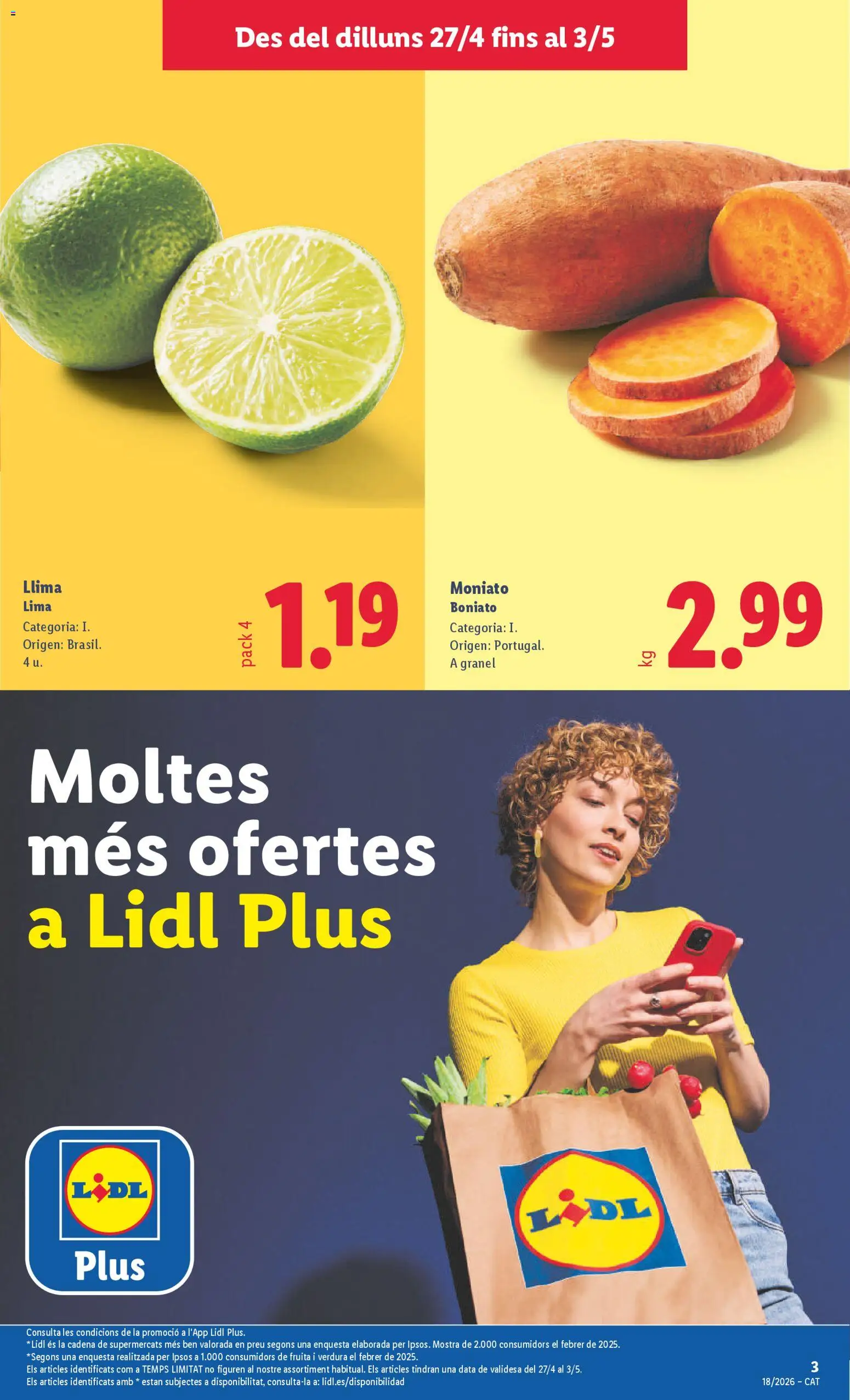 Lidl folleto │ válido desde el 27.04.2026 | Página: 3 | Productos: Lima