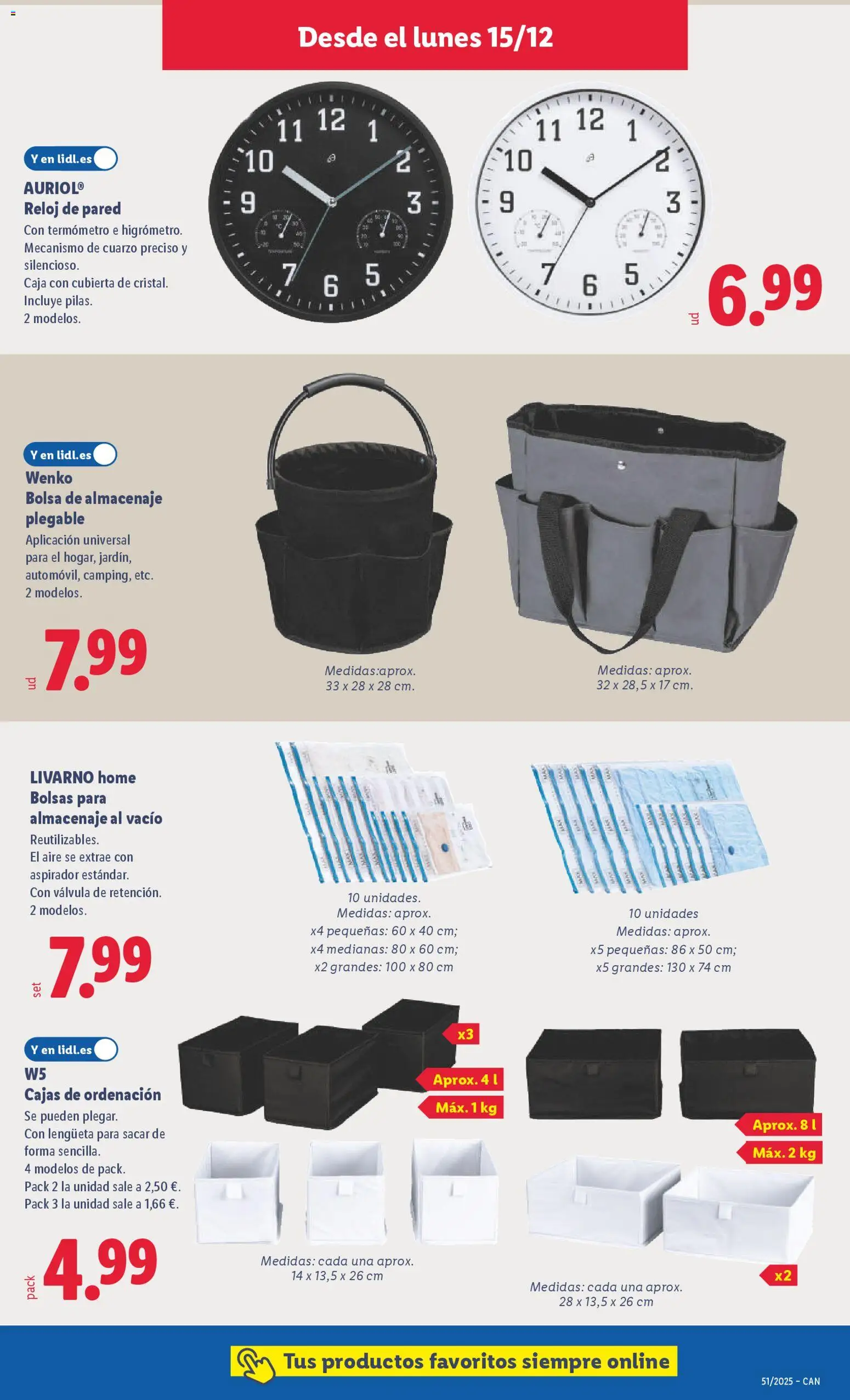 Lidl - Canarias │ válido desde el 15.12.2025 | Página: 15 | Productos: Bolsa, Termómetro, Almacenaje, Aspirador