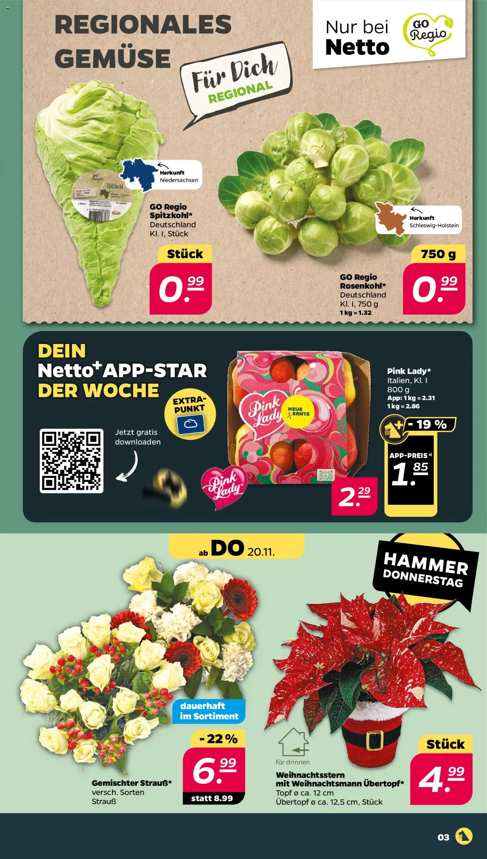 Netto Prospekt 	 – gültig ab 17.11.2025 | Seite: 3 | Produkte: Gemüse