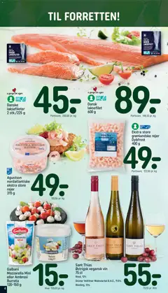 Sant Thias Østrigsk vegansk vin, 75 cl, Rosé, 12%, Grüner Veltliner Weinviertel D.A.C., 11.5%, Riesling, 12% gyldig fra 15.03.2026 | Side: 4 | Produkter: Vin, Mozzarella, Rejer, Cebola