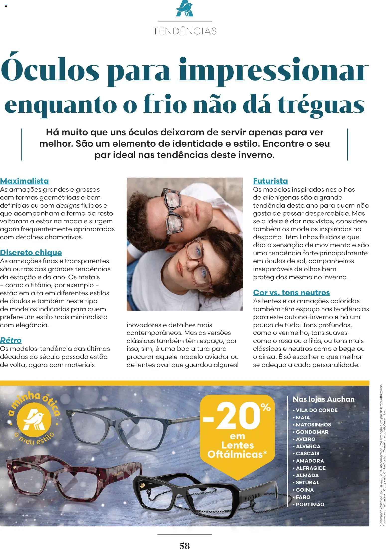 Auchan folheto │ válido de 01.01.2026 | Página: 58 | Produtos: Óculos