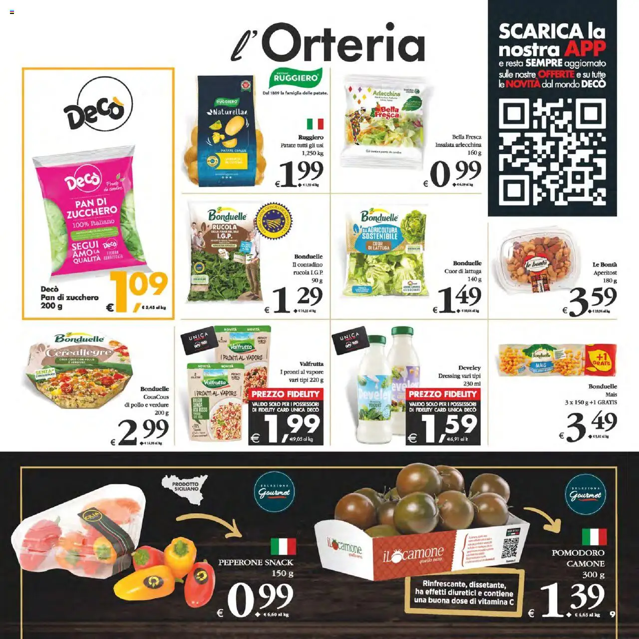 Volantino Decò del 12.08.2025 | Pagina: 9 | Prodotti: Patate, Zucchero, Cous cous, Mais