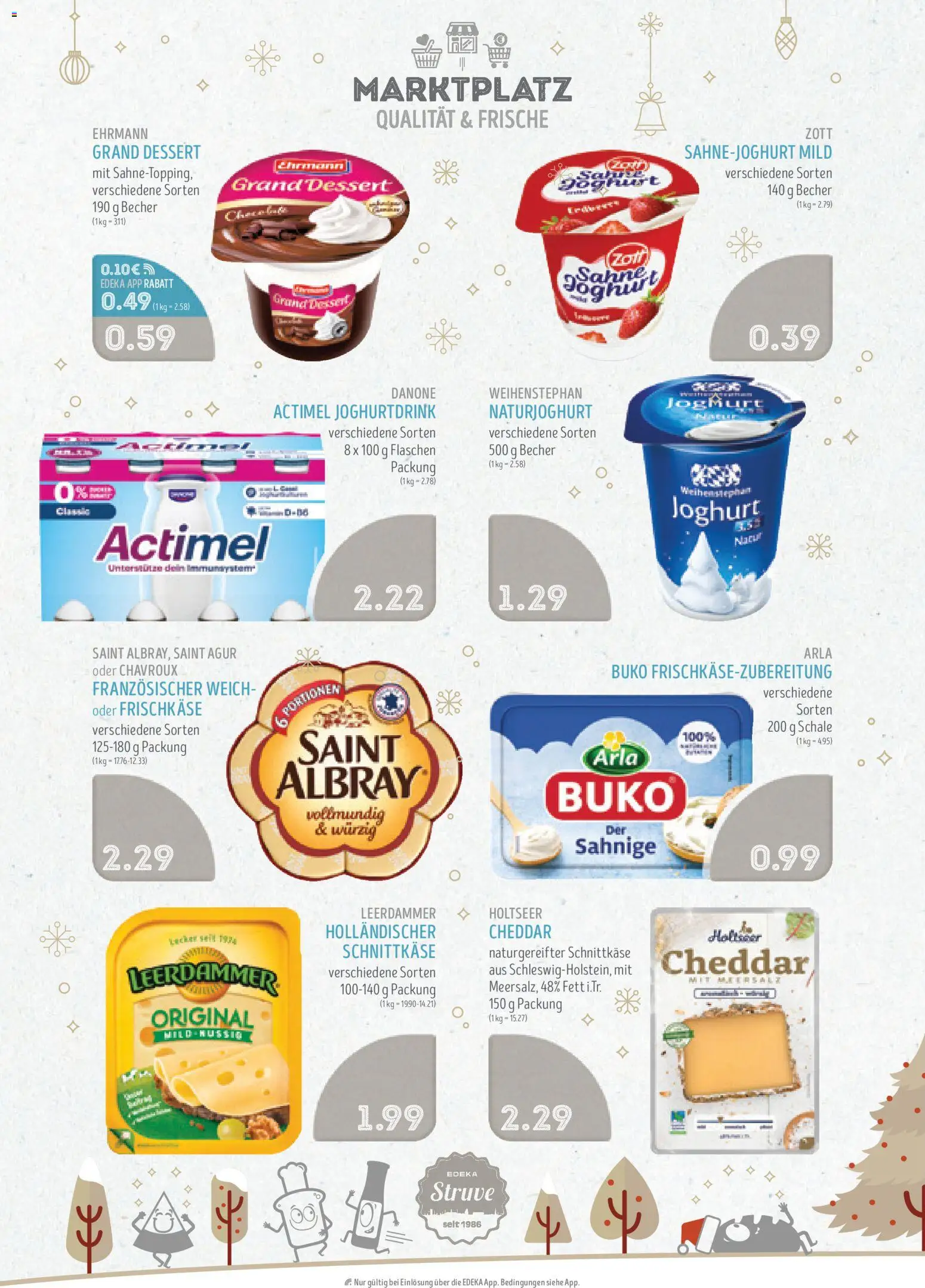 Edeka Struve Prospekt 	 – gültig ab 22.12.2025 | Seite: 8 | Produkte: Actimel, Joghurt, Arla buko, Frischkase