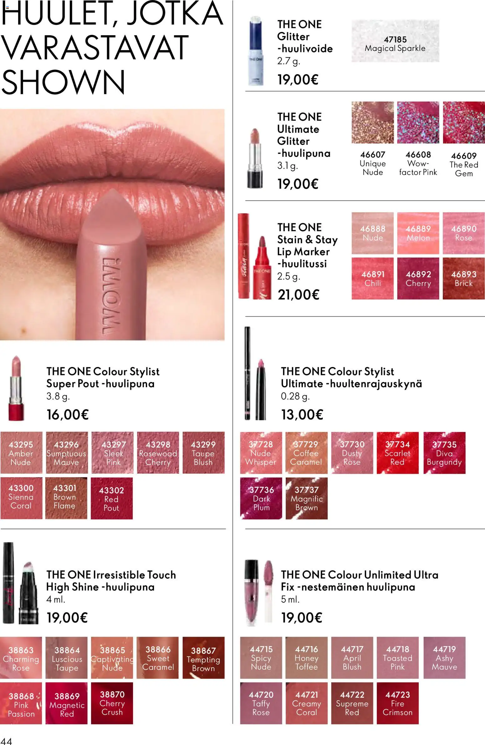 Oriflame - Esite 03 – voimassa 18.02.2026 alkaen | Sivu: 44 | Tuotteet: Huulipuna, Chili