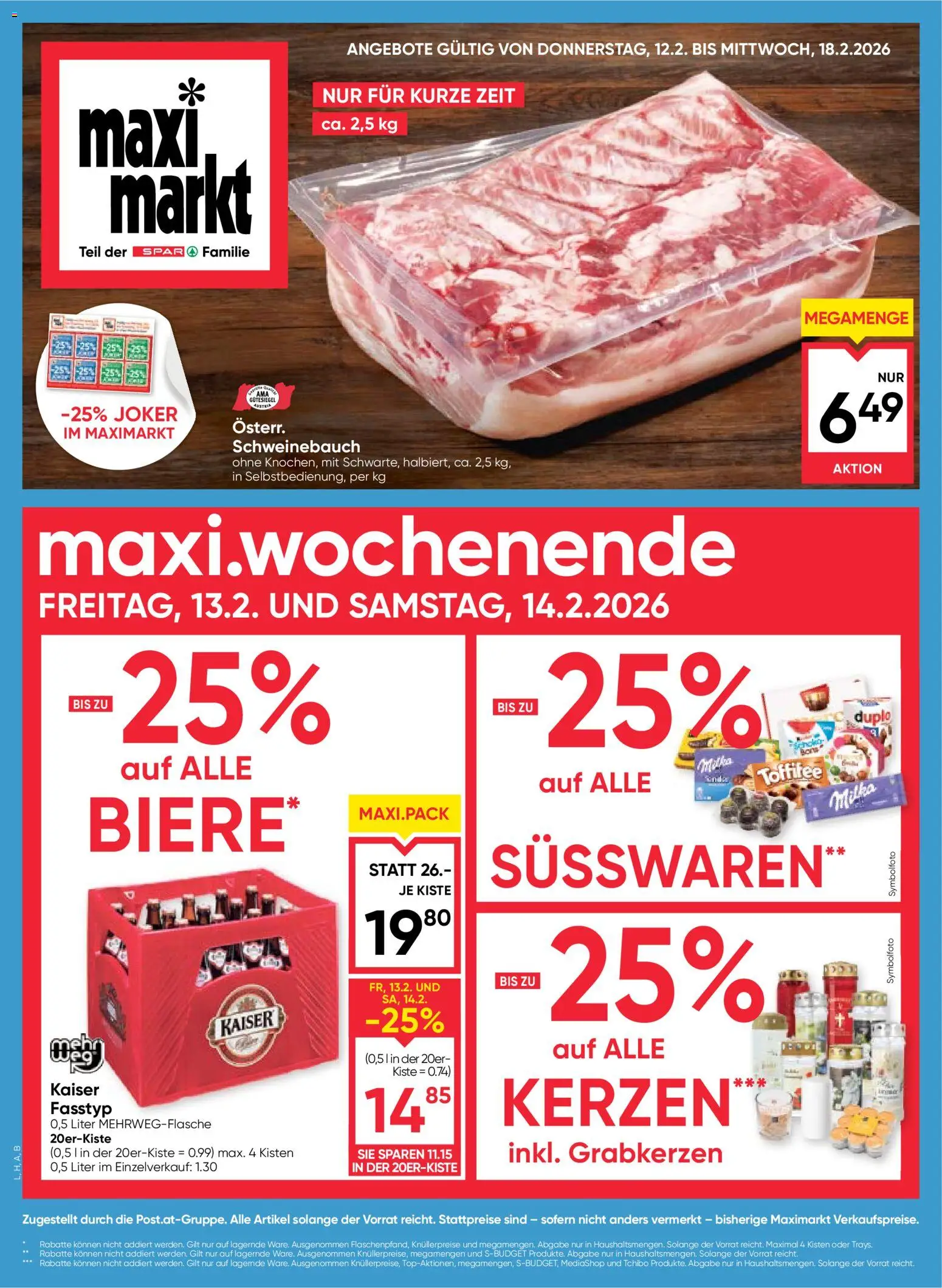Maximarkt Flugblatt gültig ab 12.02.2026 | Seite: 1 | Produkte: Marhalábszár