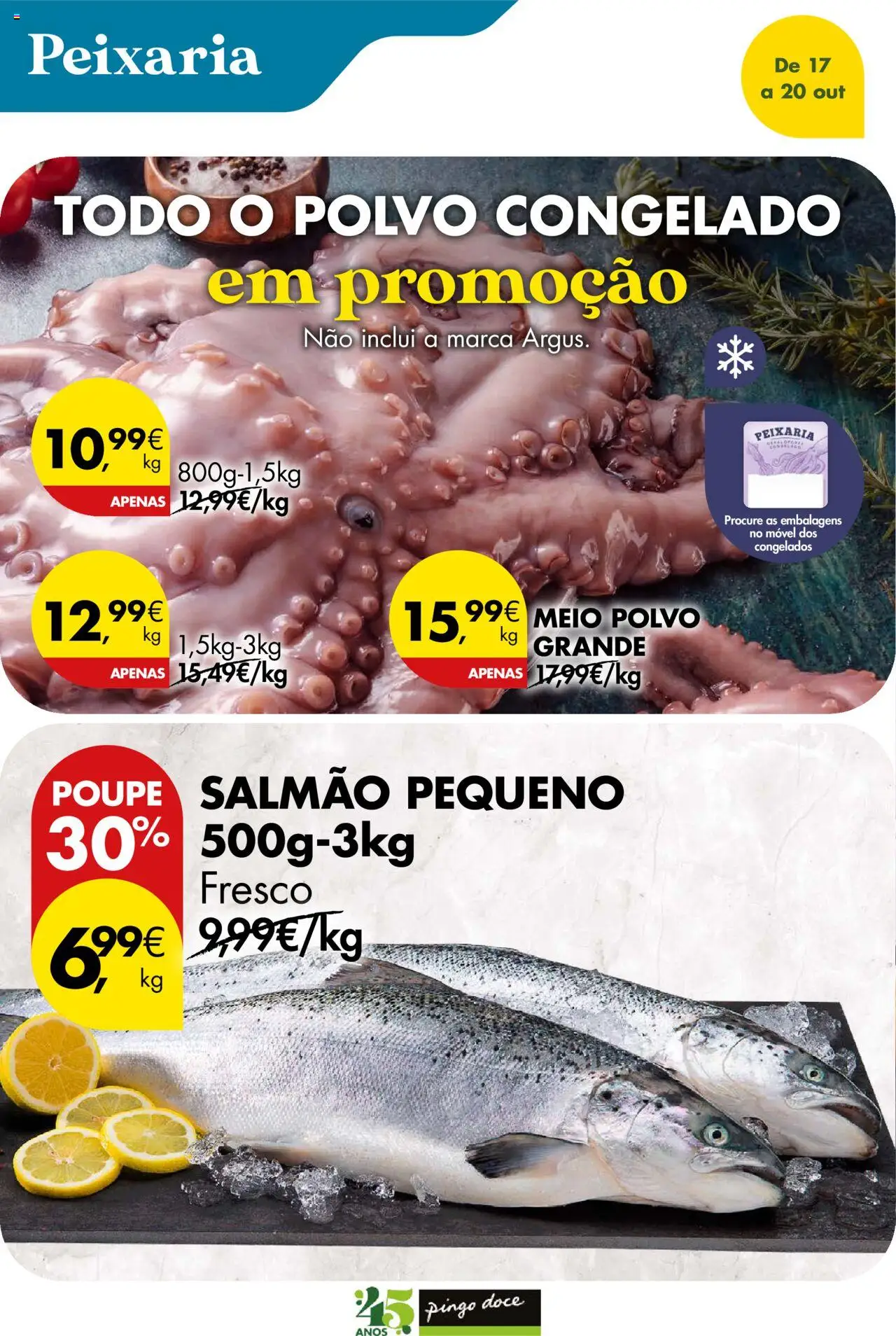 Pingo Doce Poupe este Fim de Semana │ válido de 17.10.2025 | Página: 4 | Produtos: Polvo, Salmão