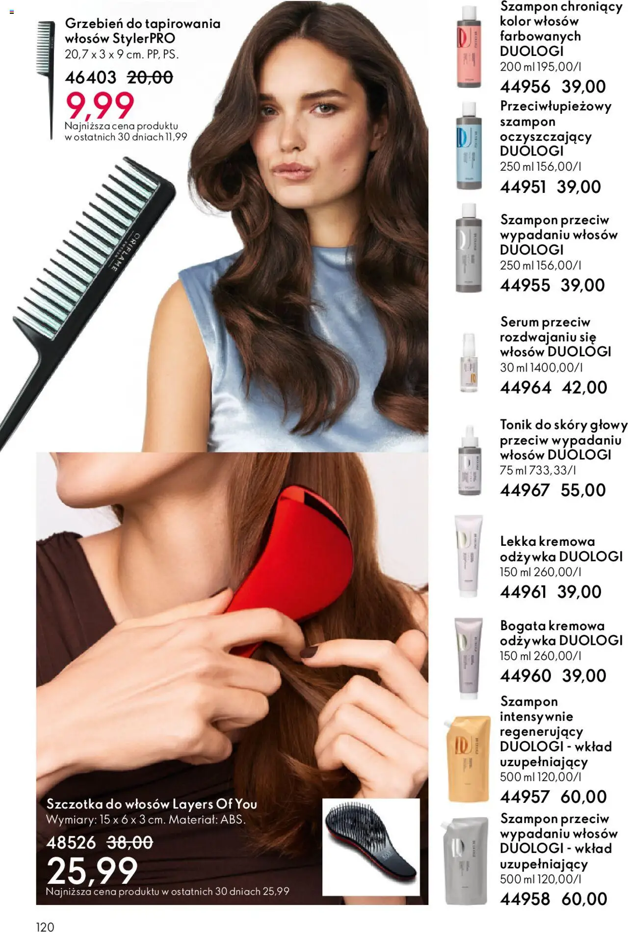 Oriflame Katalog 13 2025 od 07.09.2025 | Strona: 120 | Produkty: Odżywka, Kolor włosów, Grzebień, Tonik