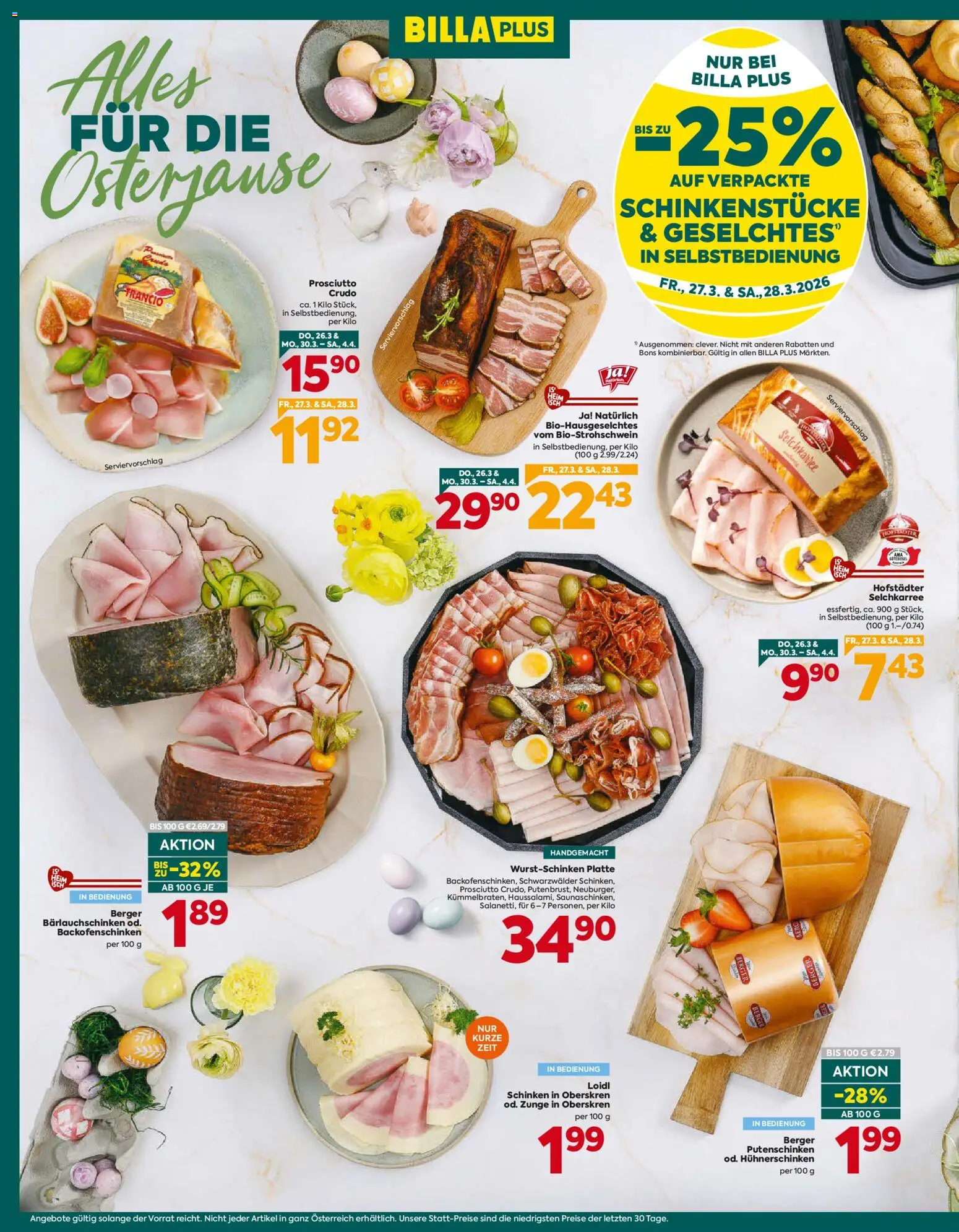 Billa Plus Flugblatt gültig ab 26.03.2026 | Seite: 10 | Produkte: Schinken